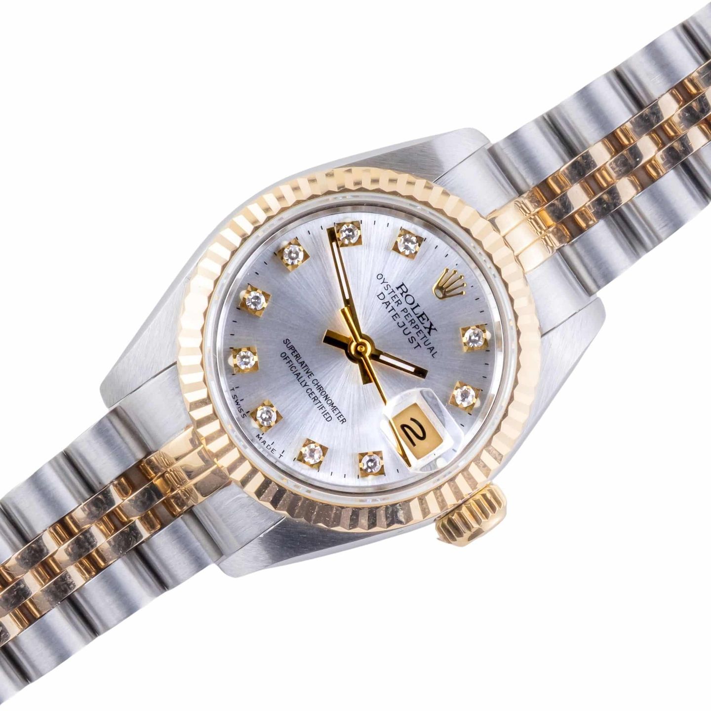 Rolex Lady-Datejust 69173 (1991) - Silver dial 26 mm Gold/Steel case (1/8)
