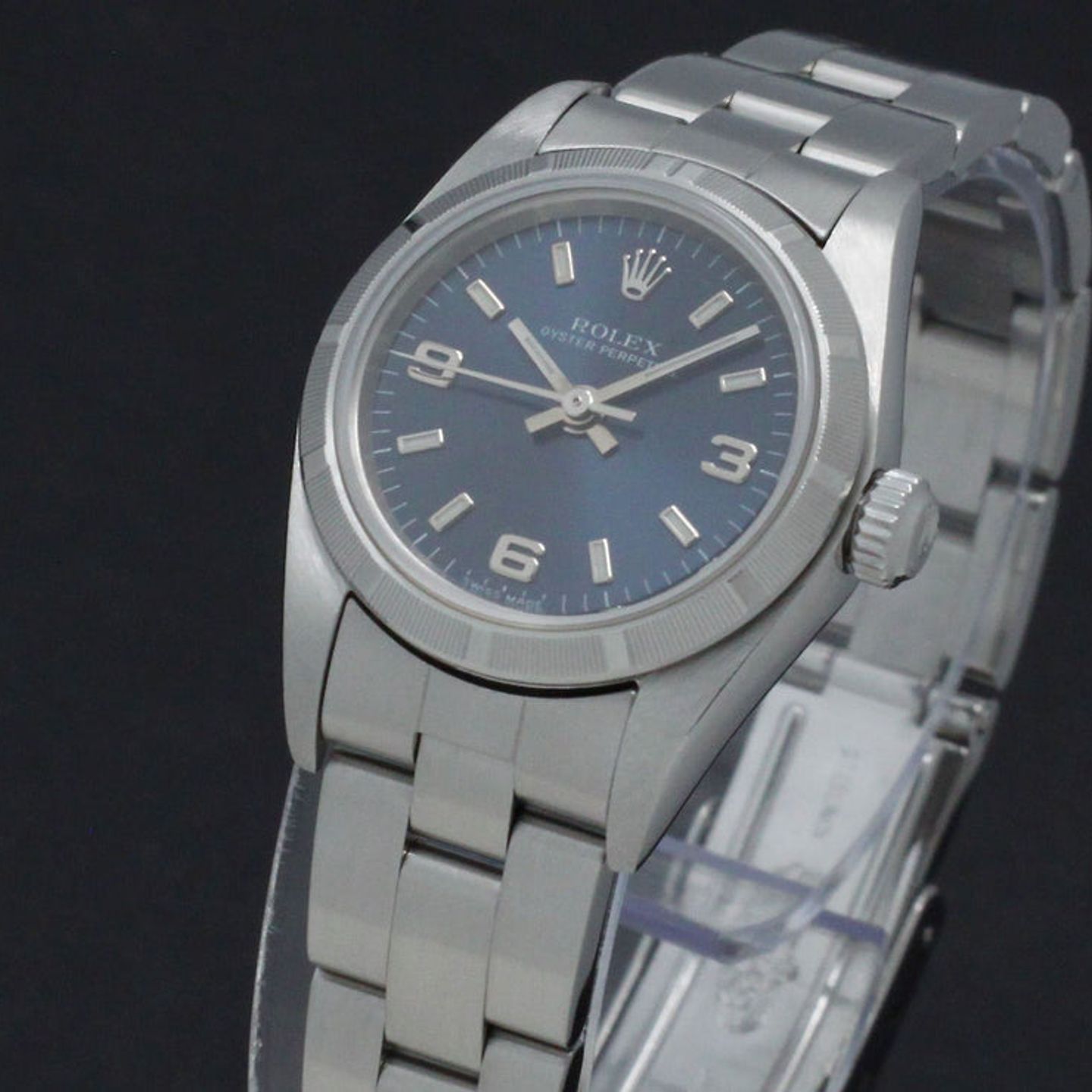 Rolex Oyster Perpetual 76030 (2000) - Blue dial 26 mm Steel case (7/7)