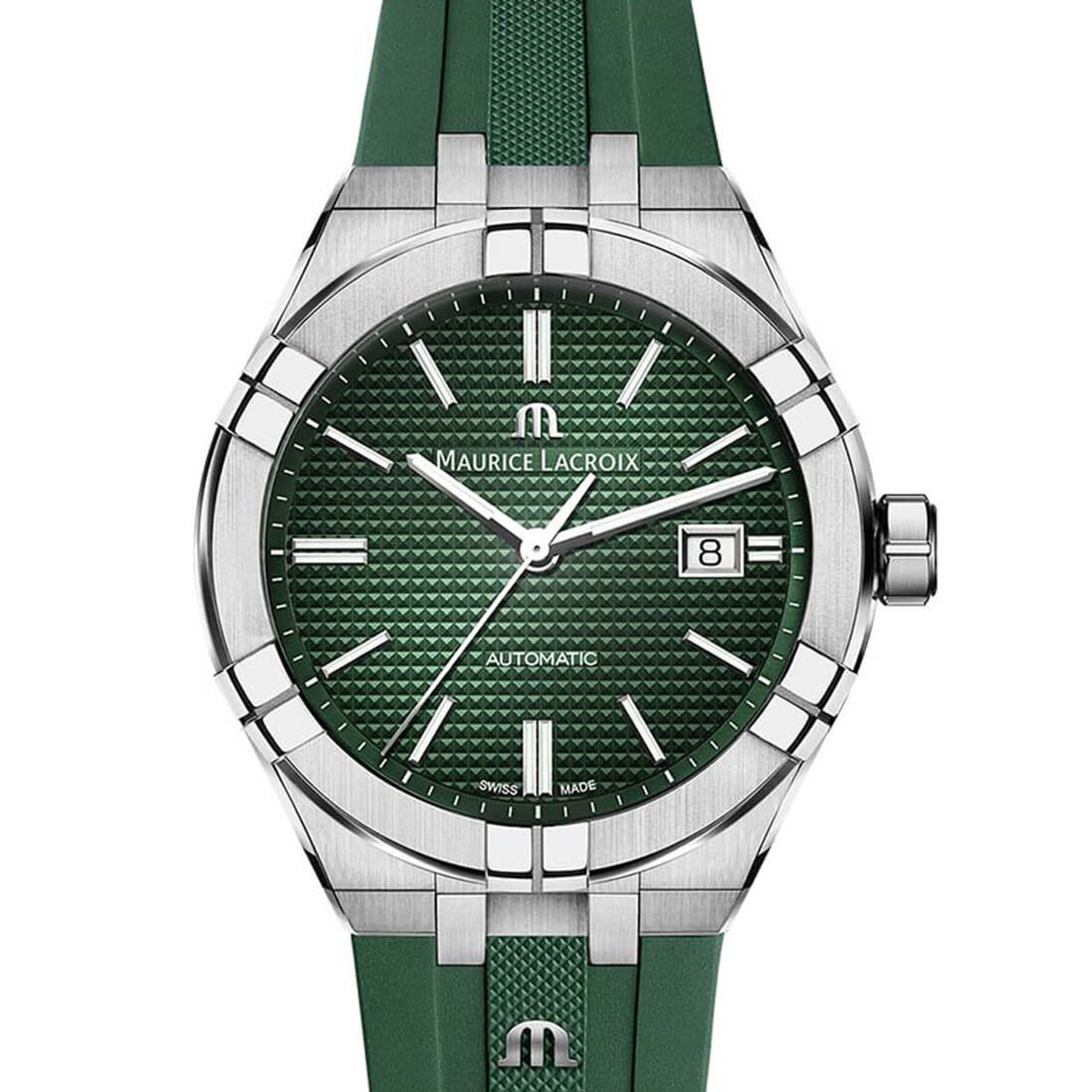 Maurice Lacroix Aikon AI6008-SS000-630-5 (2024) - Green dial 42 mm Steel case (2/3)