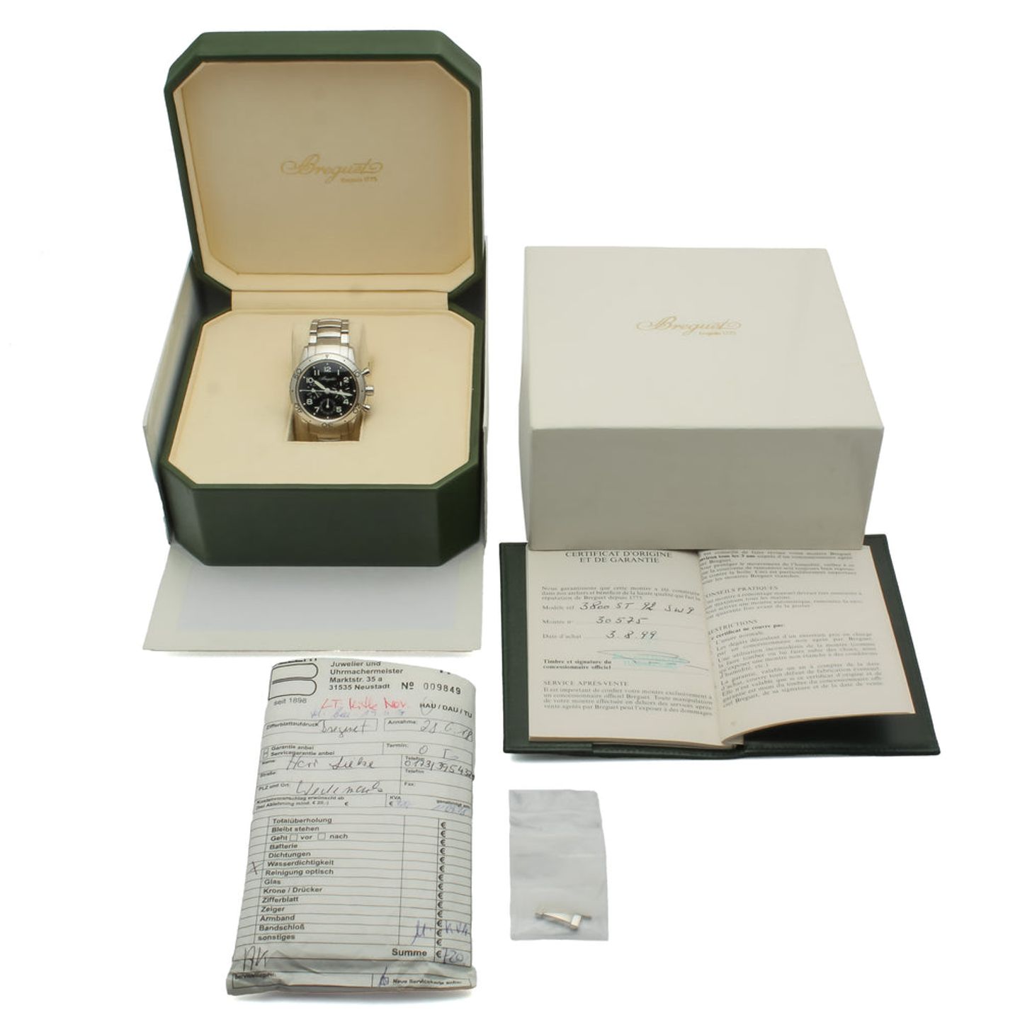 Breguet Type XX - XXI - XXII 3800 (1997) - Zwart wijzerplaat 39mm Staal (18/18)