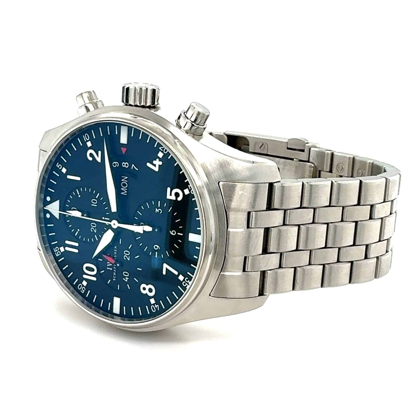 IWC Pilot Chronograph IW377704 (2018) - Zwart wijzerplaat 43mm Staal (5/8)