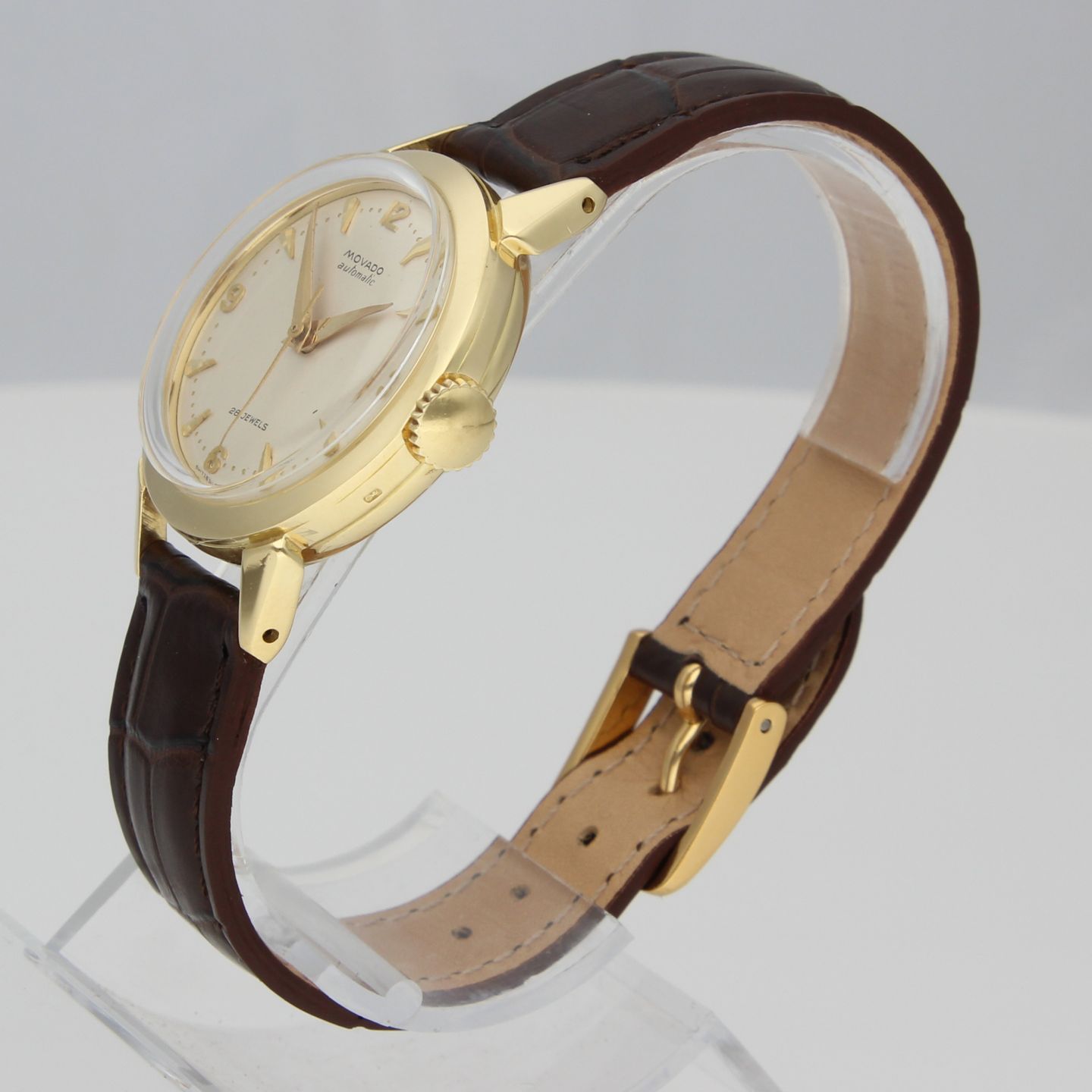 Movado Automatic 1161 (Unknown (random serial)) - Silver dial 30 mm Yellow Gold case (7/8)