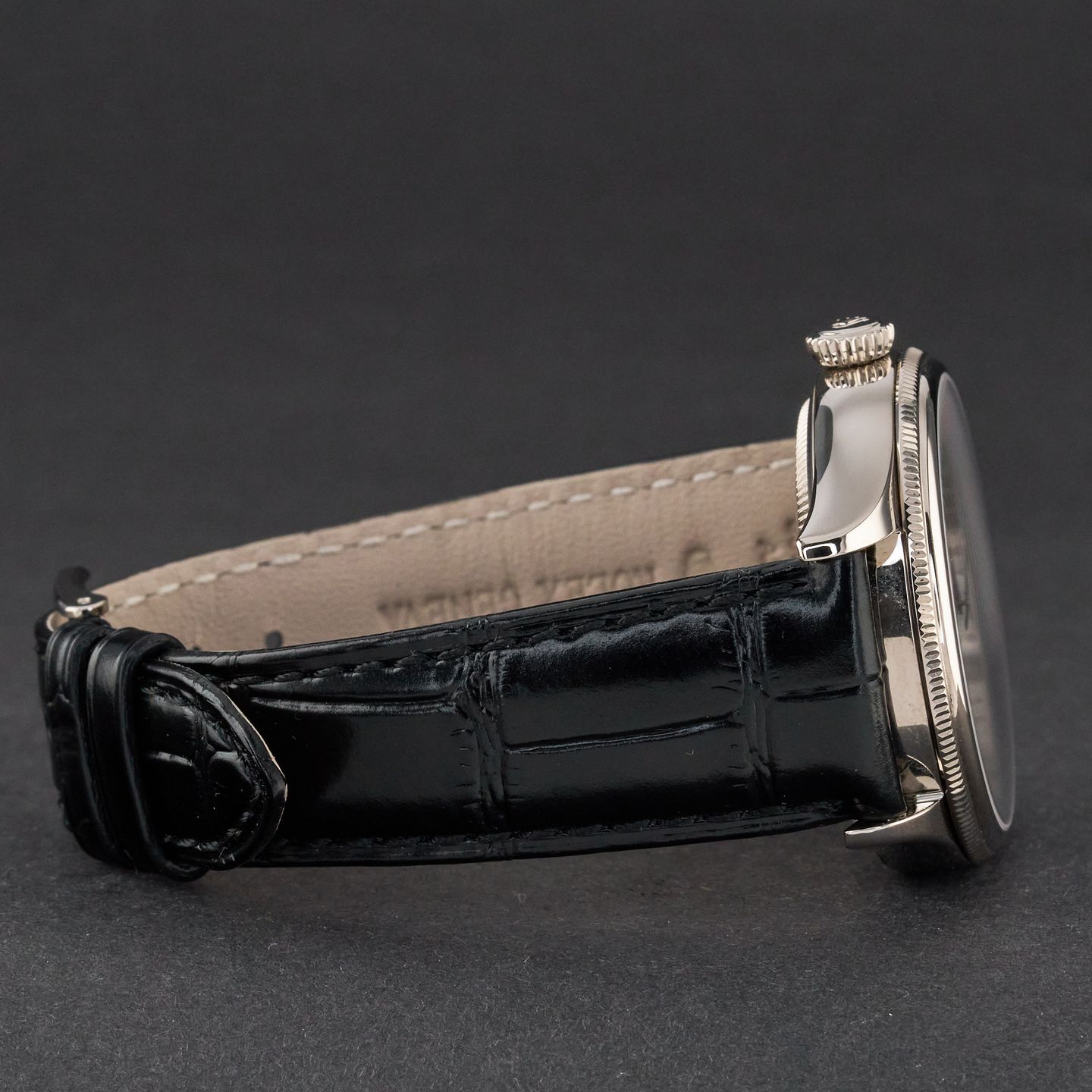 Rolex Cellini Dual Time 50529 (2020) - Black dial 39 mm White Gold case (6/8)