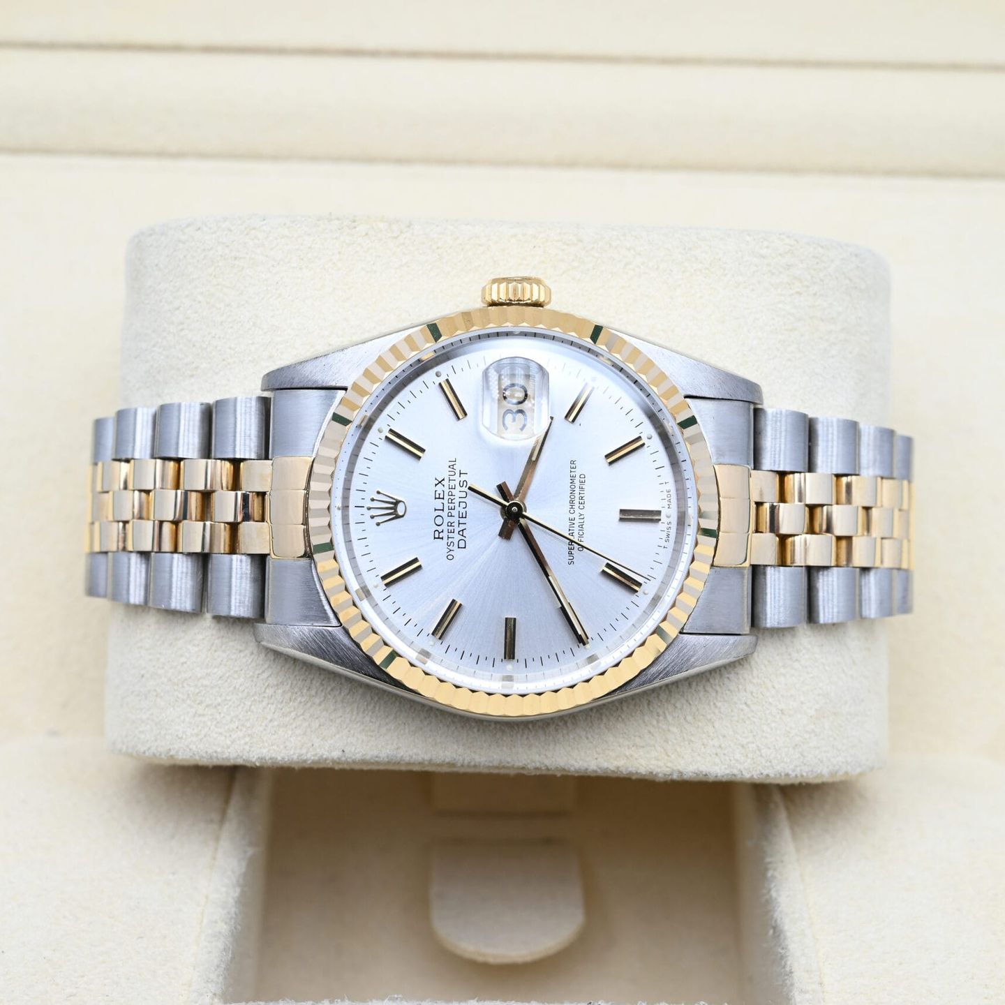 Rolex Datejust 36 16233 (1993) - Zilver wijzerplaat 36mm Goud/Staal (5/7)