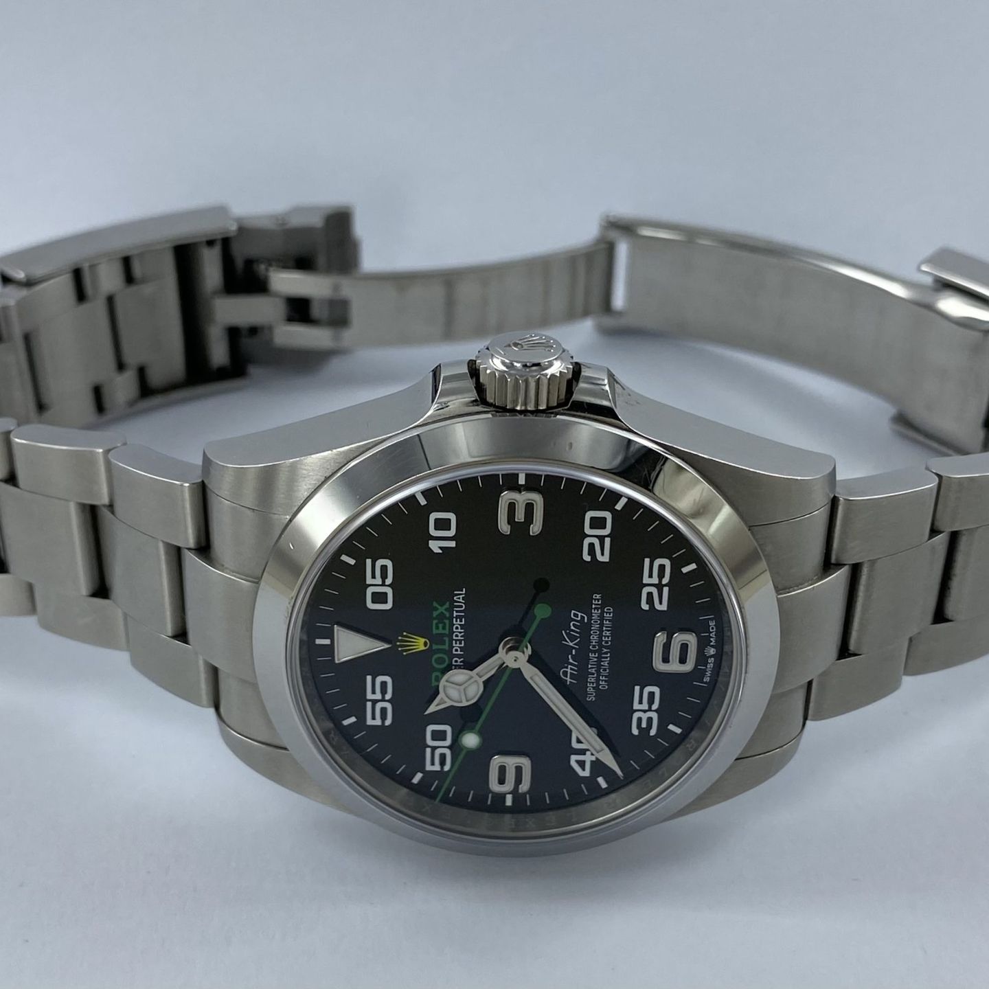 Rolex Air-King 126900 (2022) - Zwart wijzerplaat 40mm Staal (2/7)