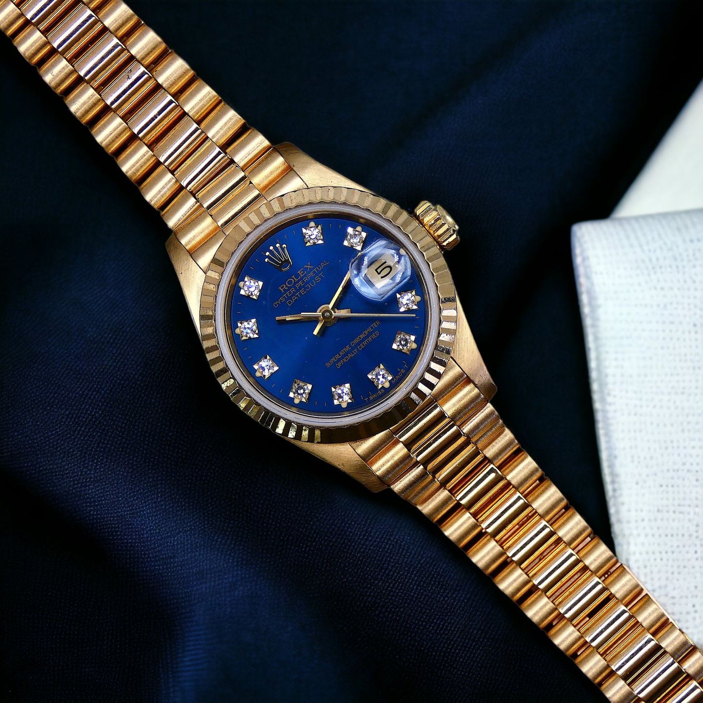 Rolex Lady-Datejust 79178 (1990) - Champagne dial 26 mm Yellow Gold case (1/4)