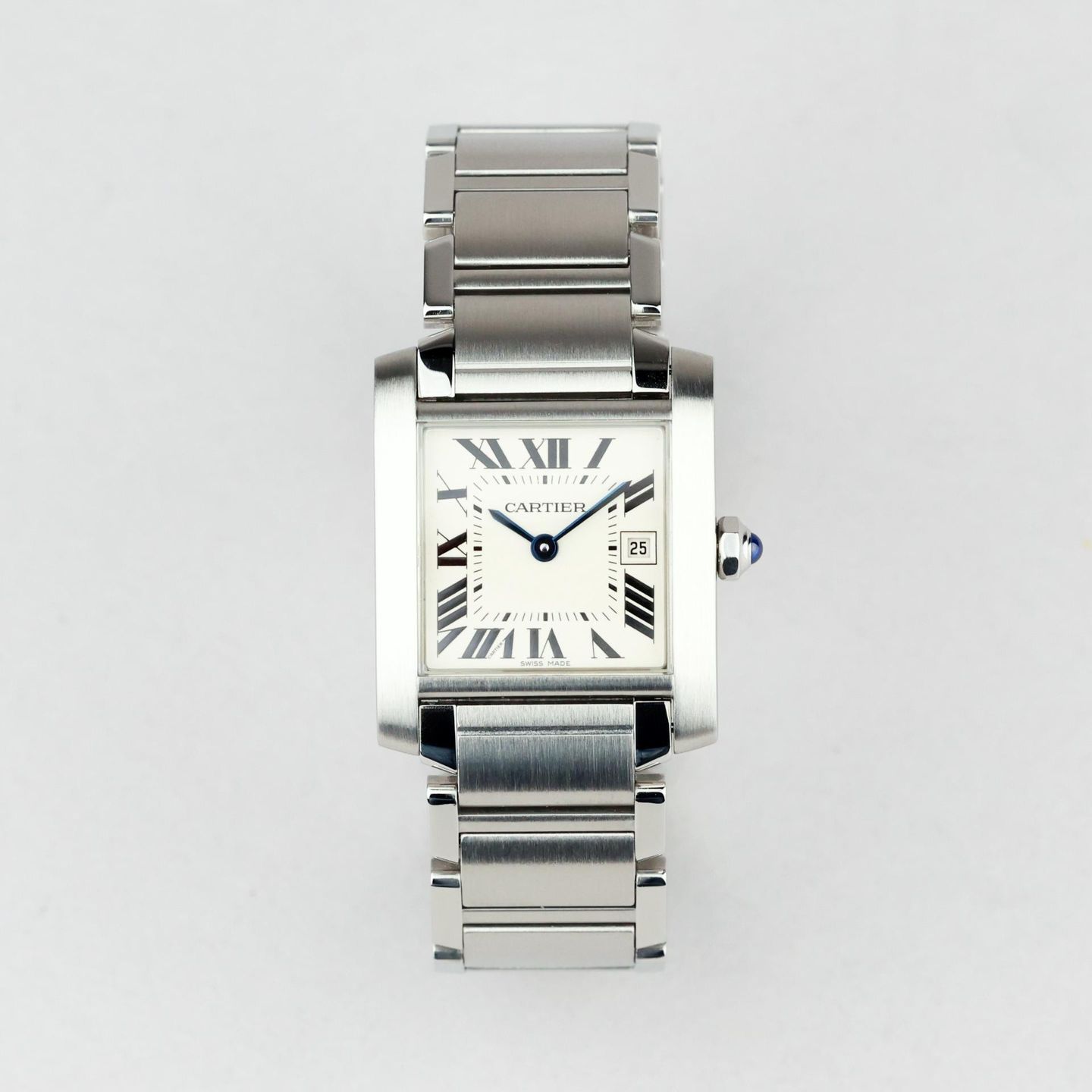 Cartier Tank Française W51011Q3 (2018) - Silver dial 25 mm Steel case (1/8)