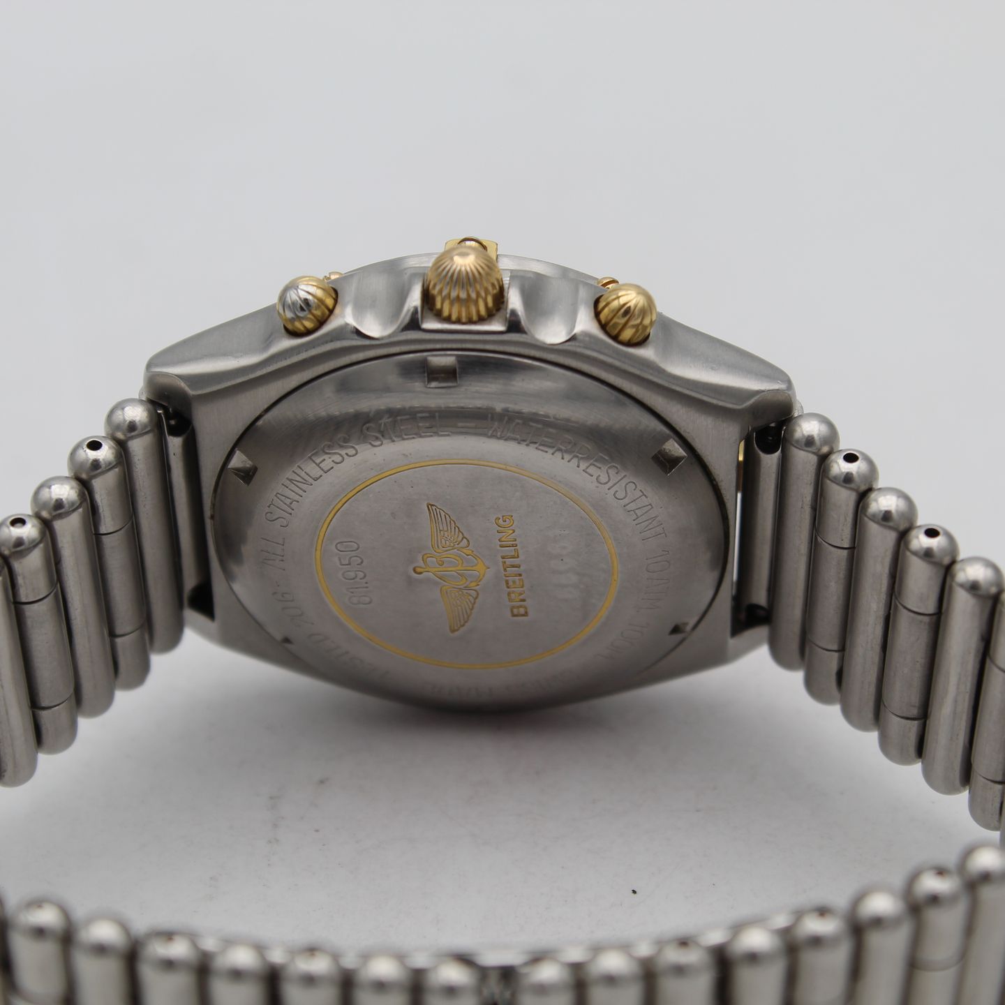 Breitling Chronomat 81950 (1990) - White dial 39 mm Gold/Steel case (6/8)