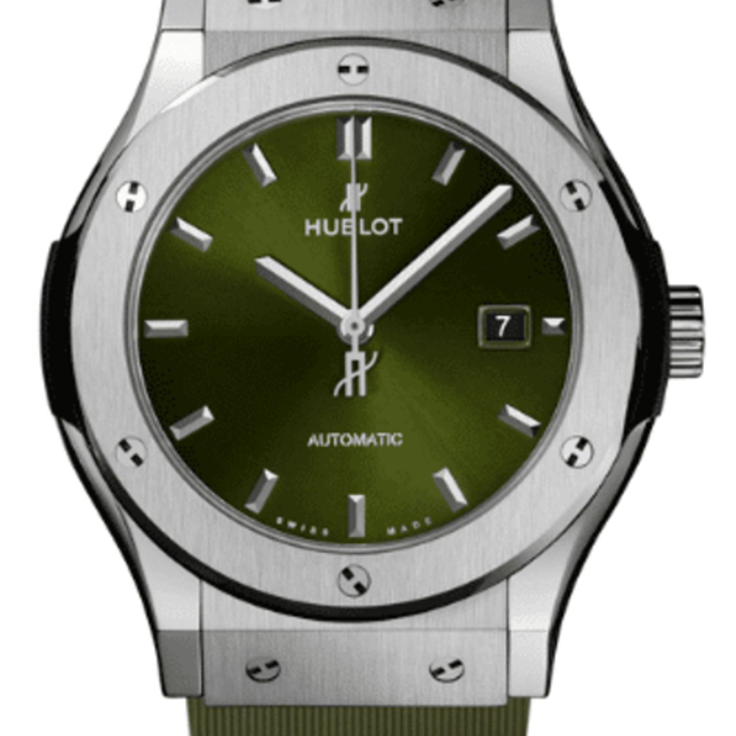 Hublot Classic Fusion 542.NX.8970.RX (2026) - Groen wijzerplaat 42mm Titanium (1/1)