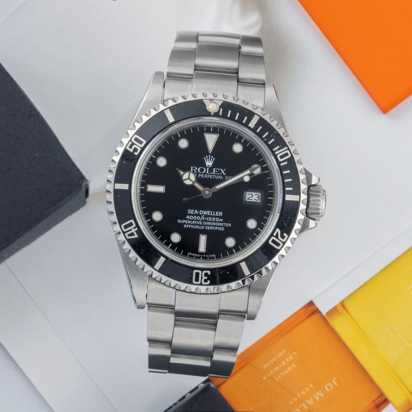 Rolex Sea-Dweller 4000 16600 (2000) - Zwart wijzerplaat 40mm Staal (1/8)