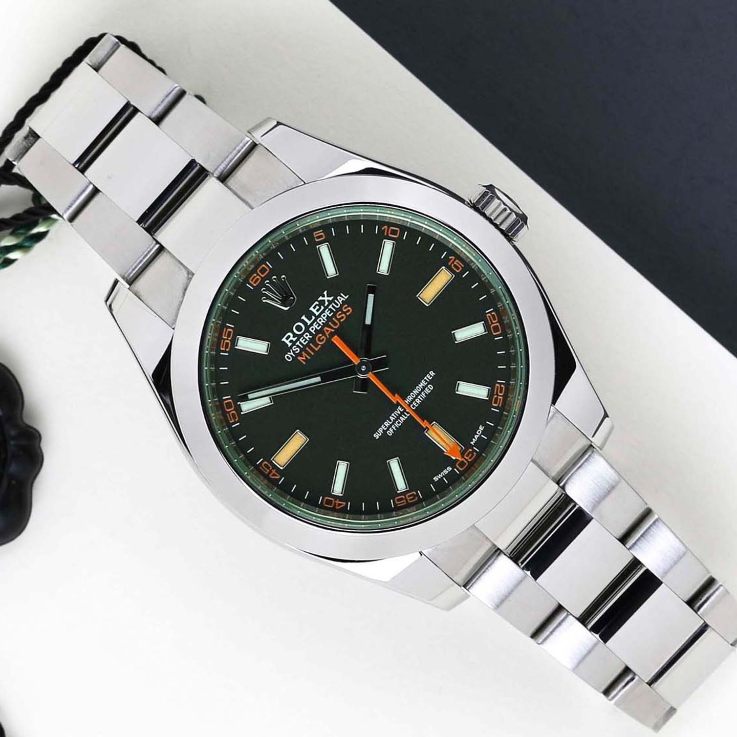 Rolex Milgauss 116400GV (2021) - 40mm Staal (1/8)