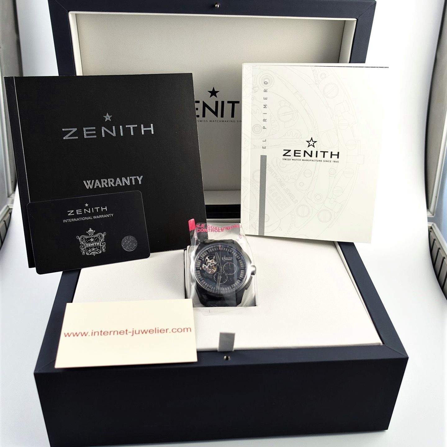 Zenith El Primero Chronomaster 96.2260.4061/21.R575 (2021) - Zwart wijzerplaat 45mm Titanium (8/8)