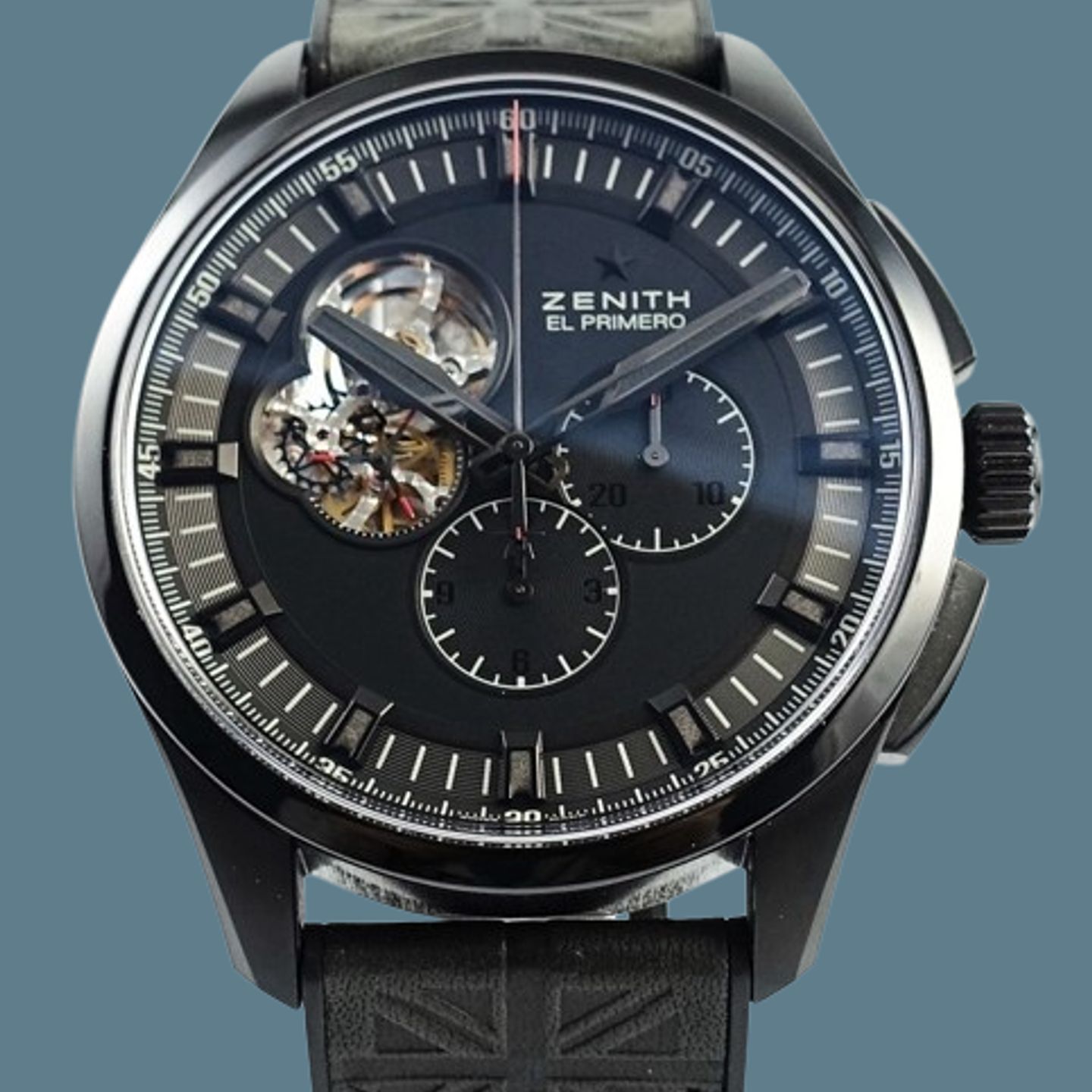 Zenith El Primero Chronomaster 96.2260.4061/21.R575 (2021) - Zwart wijzerplaat 45mm Titanium (1/8)