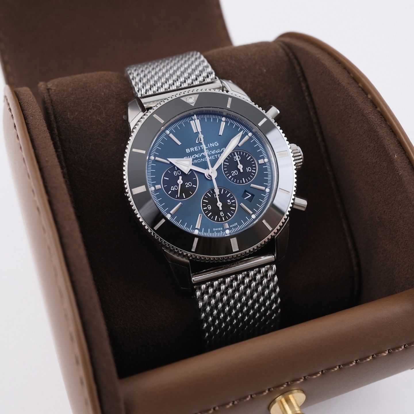 Breitling Superocean Heritage II Chronograph AB0162121C1A1 (2021) - Blauw wijzerplaat 44mm Staal (2/8)