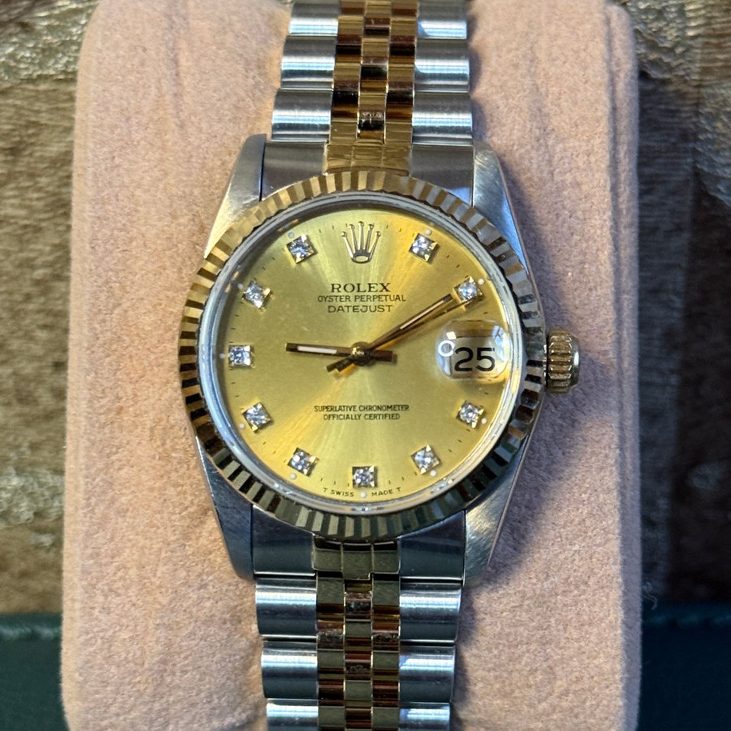 Rolex Datejust 31 68273 (1989) - Champagne wijzerplaat 31mm Goud/Staal (4/8)