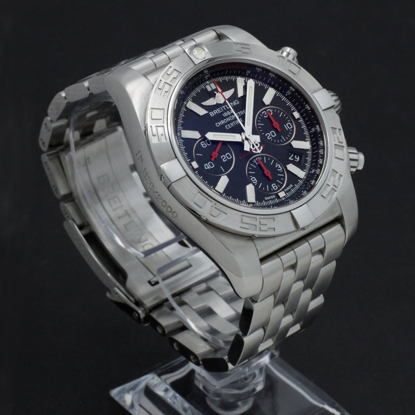 Breitling Chronomat AB0111 (2010) - Zwart wijzerplaat 44mm Staal (4/7)