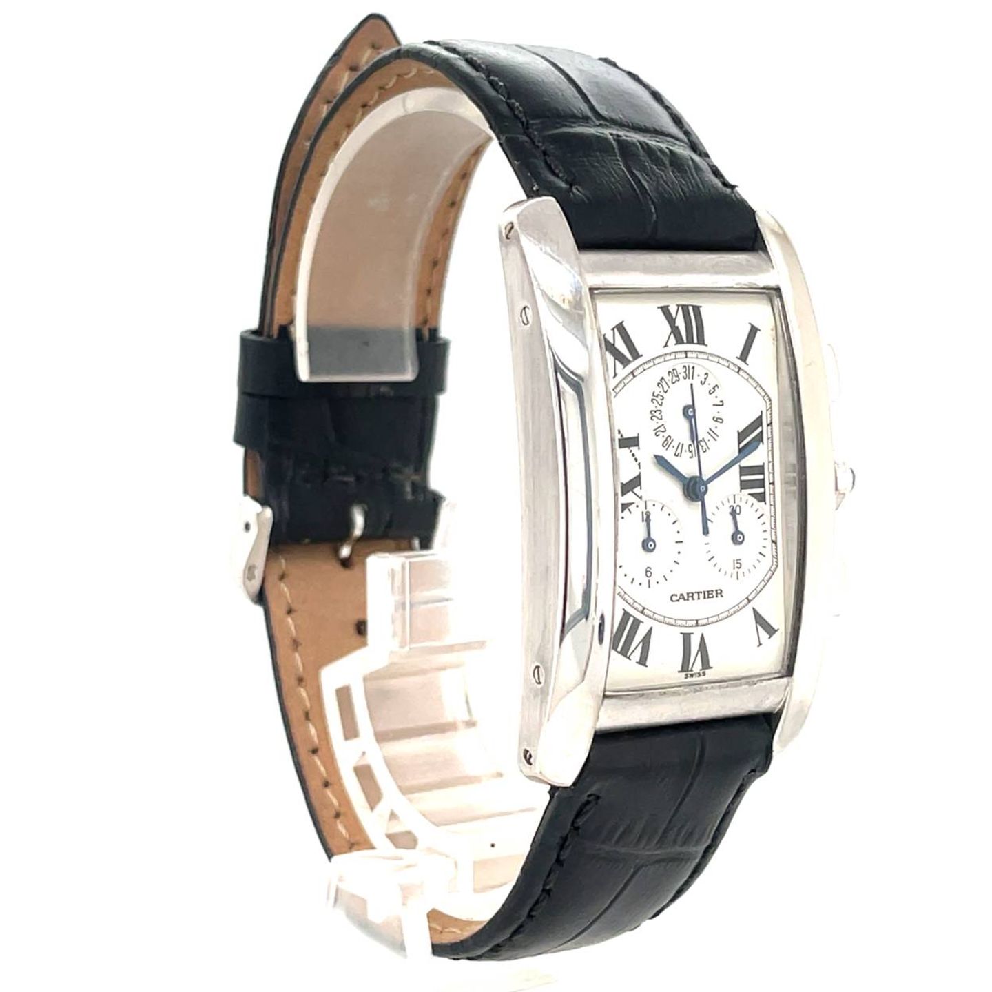 Cartier Tank Américaine Unknown (Unknown (random serial)) - Silver dial 27 mm White Gold case (5/5)