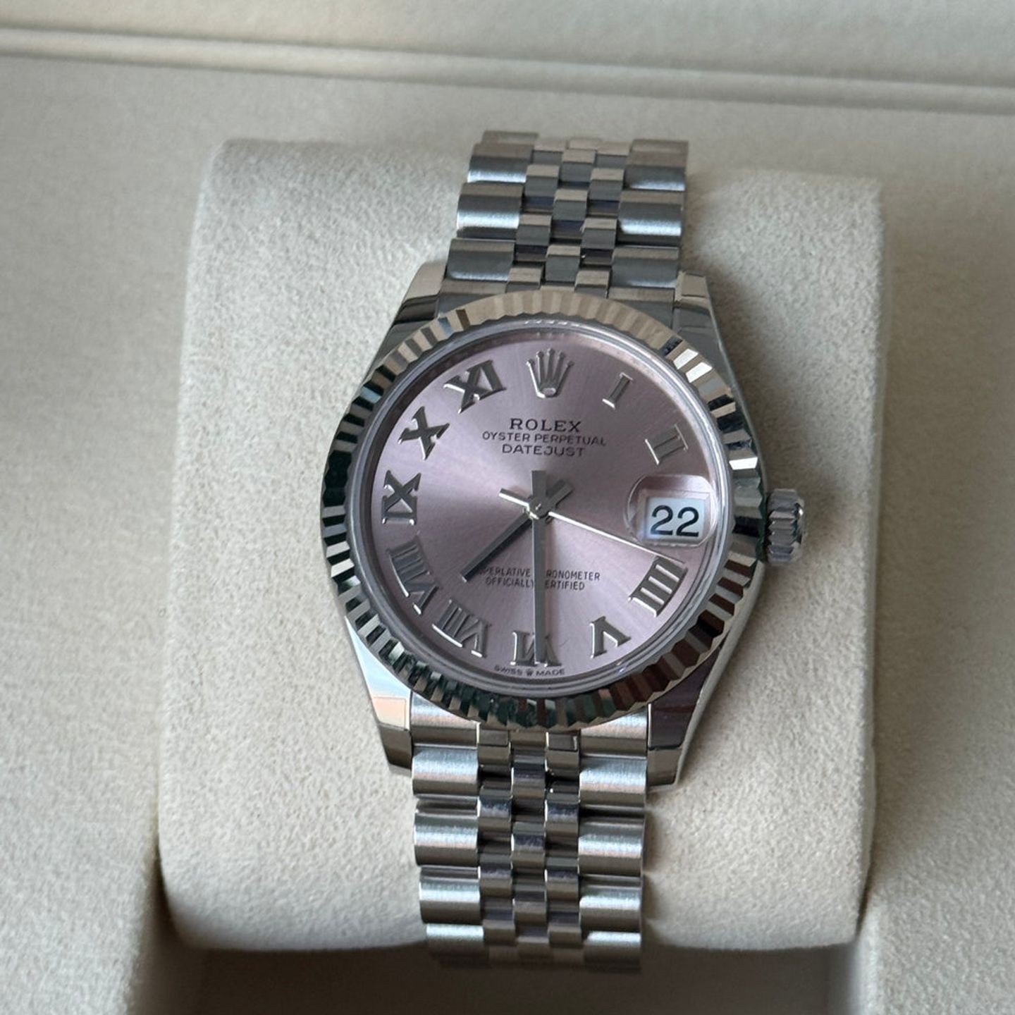 Rolex Datejust 31 278274 (2025) - Roze wijzerplaat 31mm Staal (1/5)