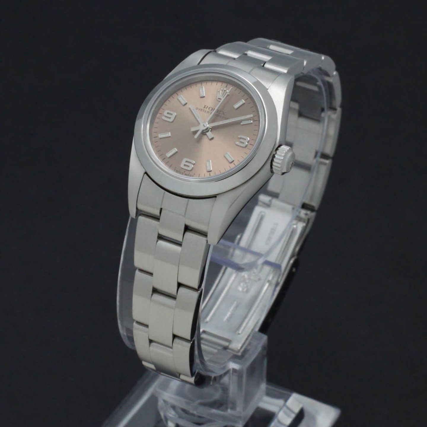 Rolex Oyster Perpetual 76080 (2003) - Pink dial 26 mm Steel case (5/7)