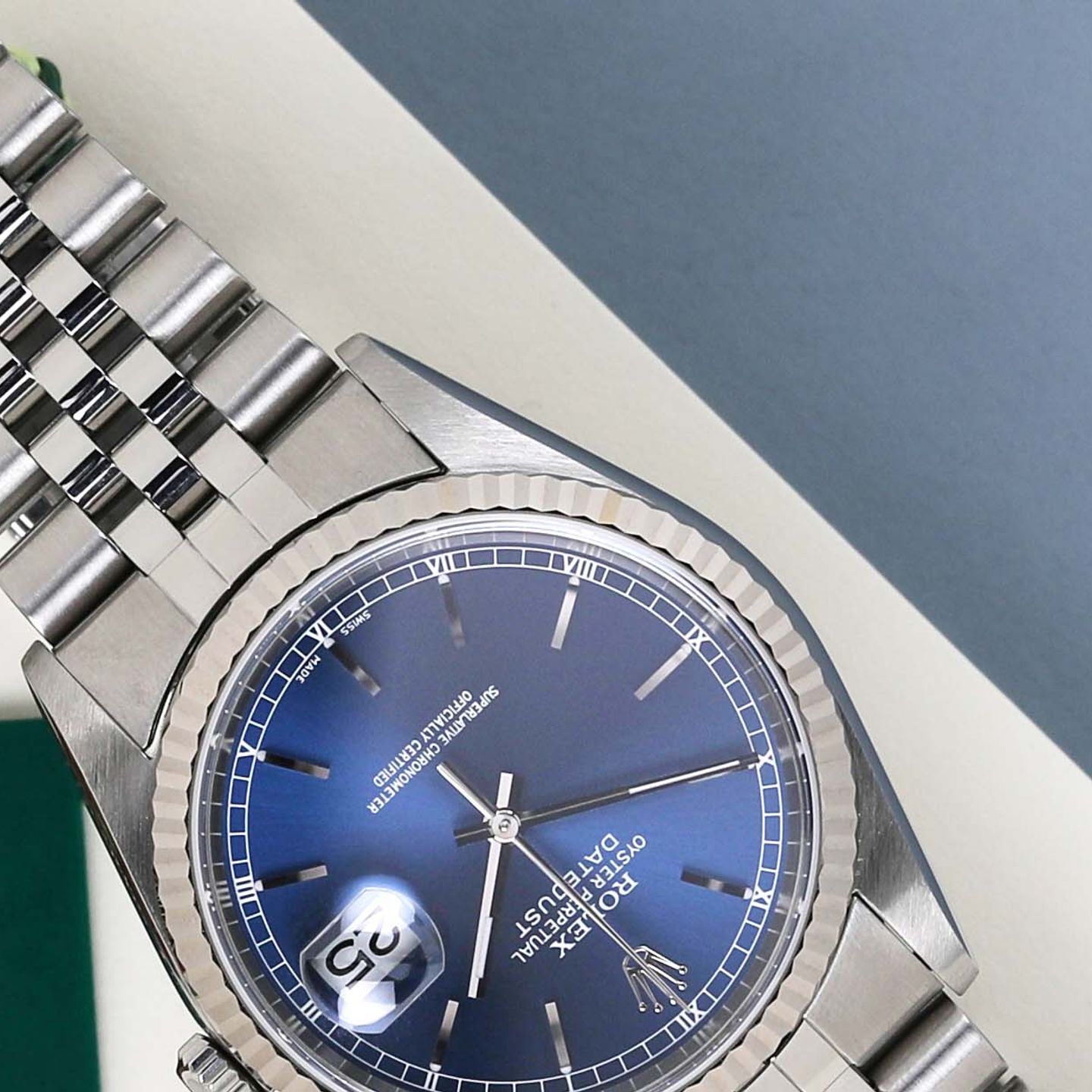 Rolex Datejust 36 16234 (2001) - Blauw wijzerplaat 36mm Staal (4/8)