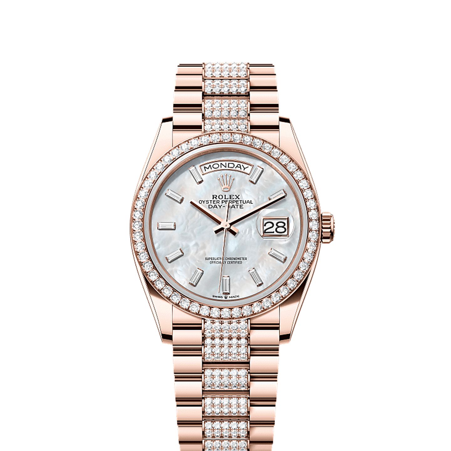 Rolex Day-Date 36 128345RBR (2025) - Wit wijzerplaat 36mm Roségoud (1/1)