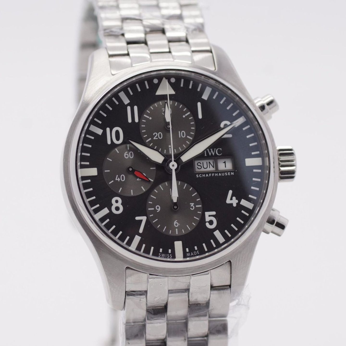 IWC Pilot Spitfire Chronograph IW377719 (2019) - Grey dial 43 mm Steel case (4/8)