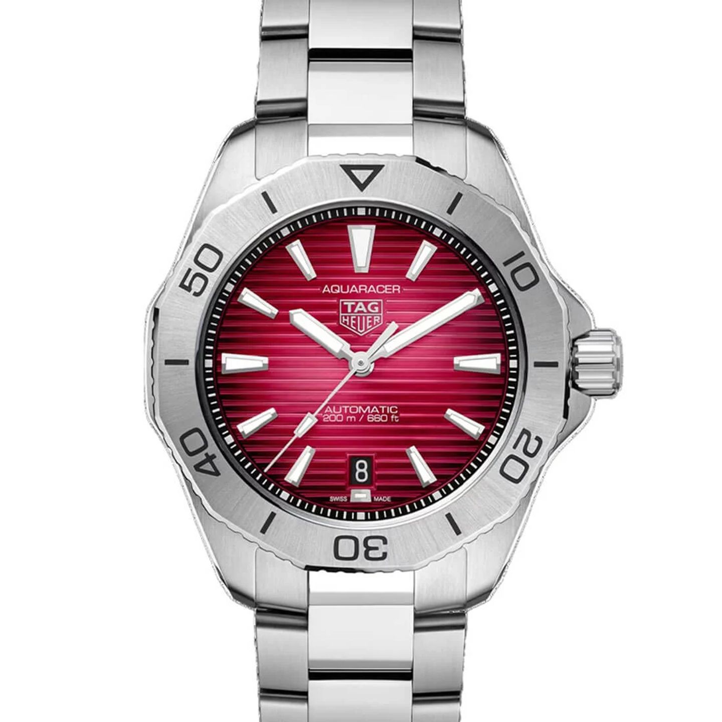 TAG Heuer Aquaracer WBP2114.BA0627 (2024) - Rood wijzerplaat 40mm Staal (2/2)