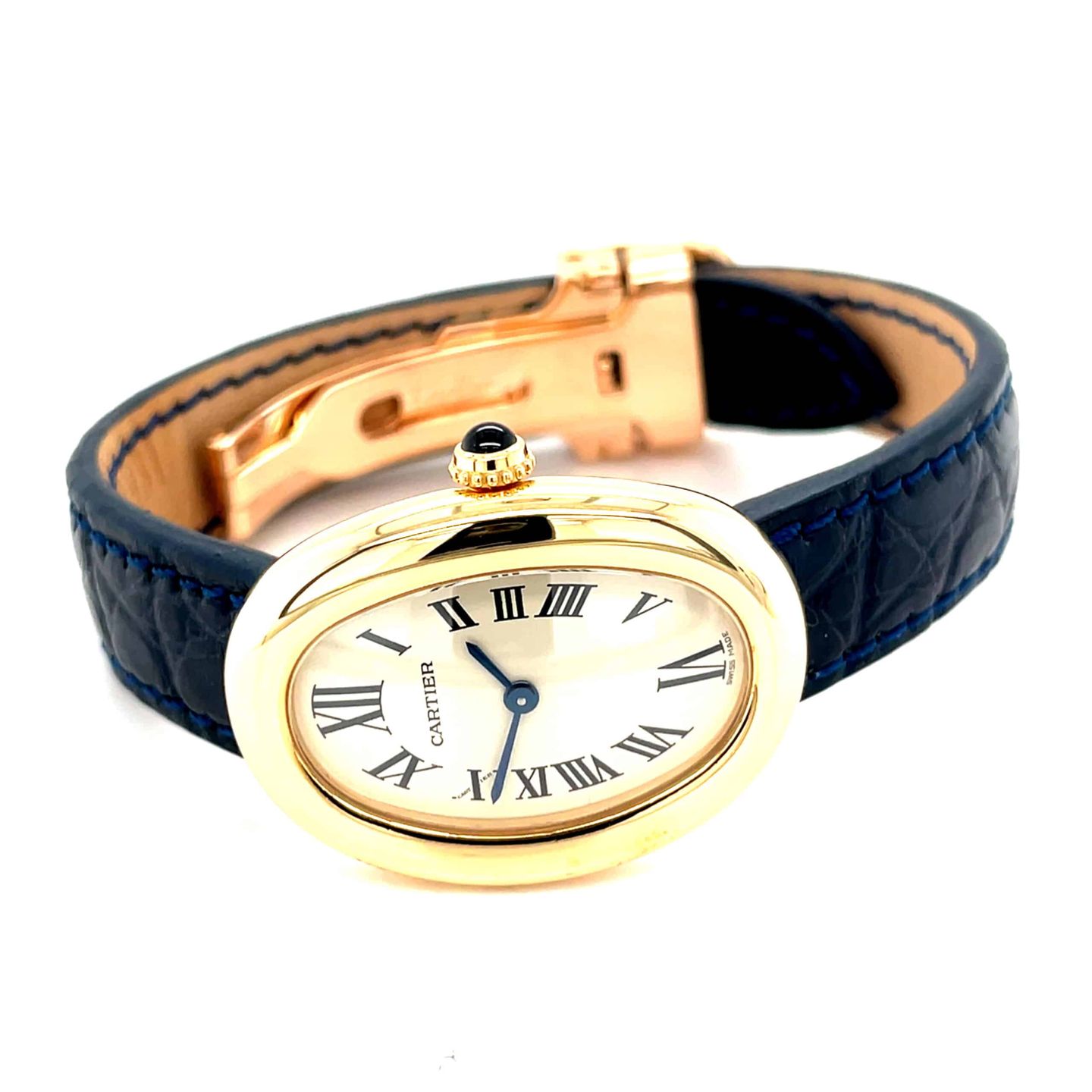Cartier Baignoire 1954 (Onbekend (willekeurig serienummer)) - Zilver wijzerplaat 31mm Geelgoud (1/8)