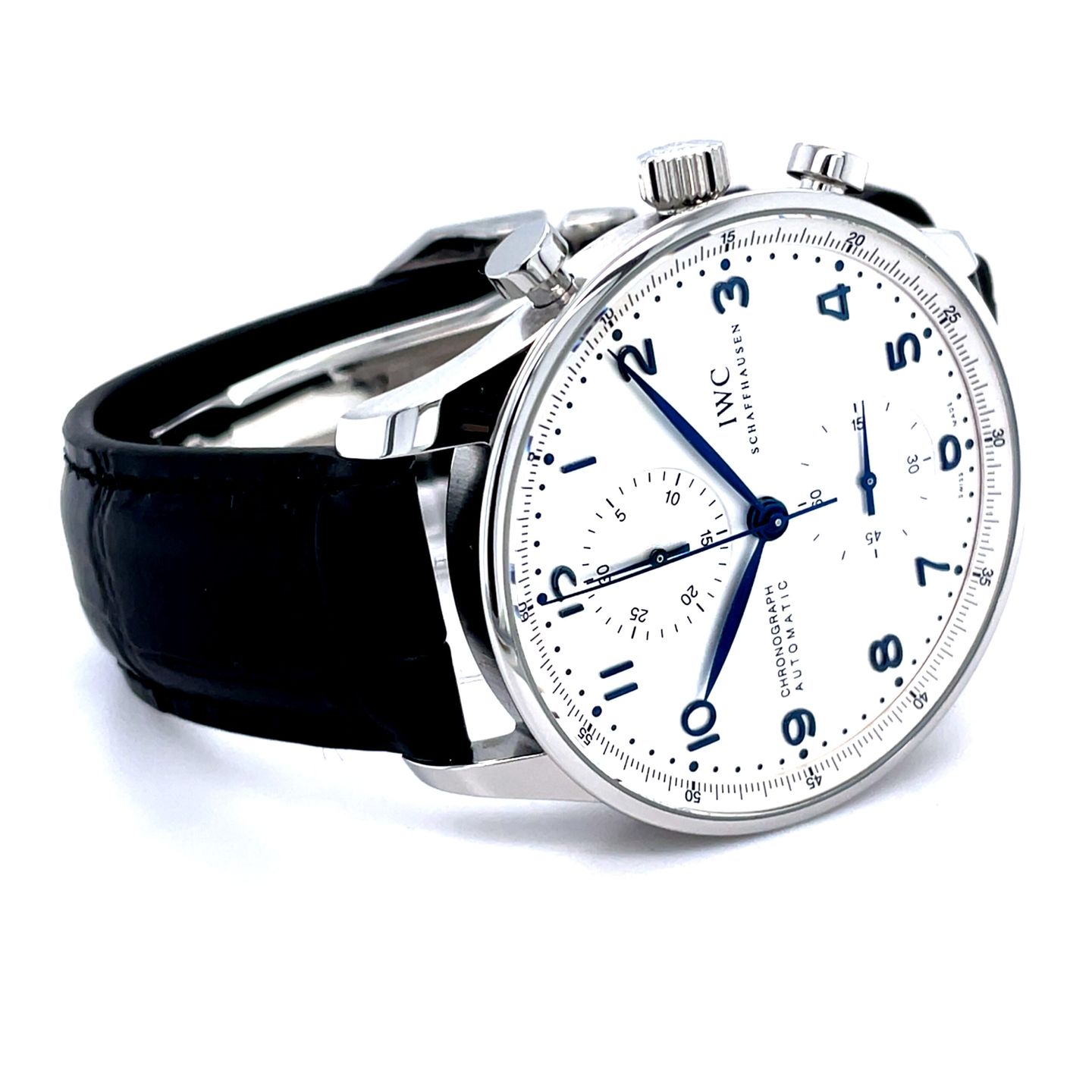 IWC Portuguese Chronograph IW371446 (2016) - Silver dial 41 mm Steel case (3/8)