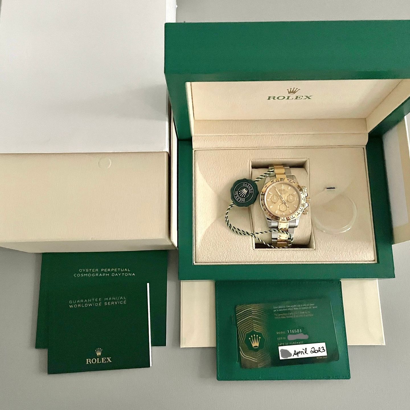 Rolex Daytona 116503 (2023) - Champagne wijzerplaat 40mm Goud/Staal (2/7)