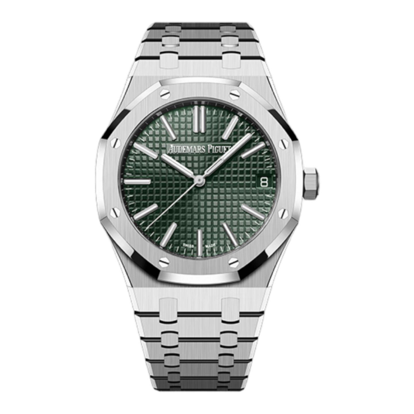 Audemars Piguet Royal Oak Selfwinding 15510st (2025) - Zwart wijzerplaat 41mm Staal (1/8)