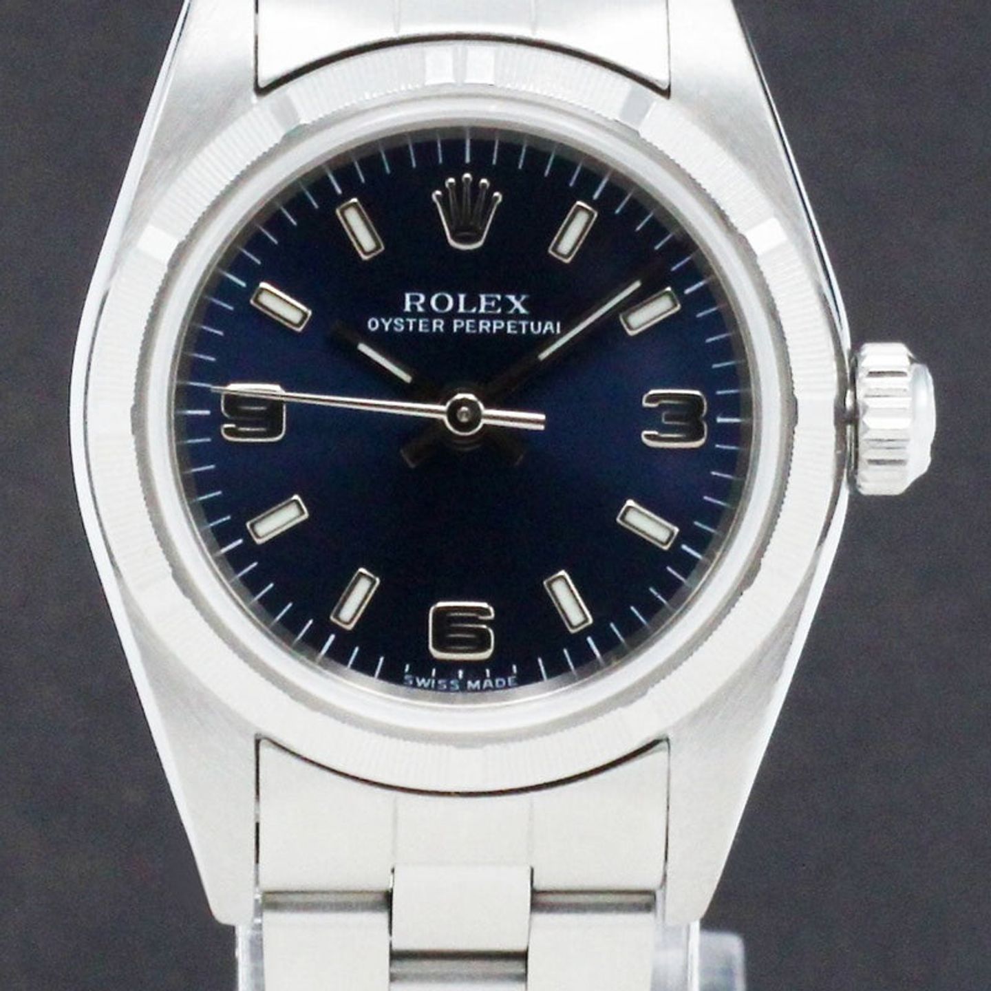 Rolex Oyster Perpetual 76030 (2000) - Blauw wijzerplaat 26mm Staal (1/7)