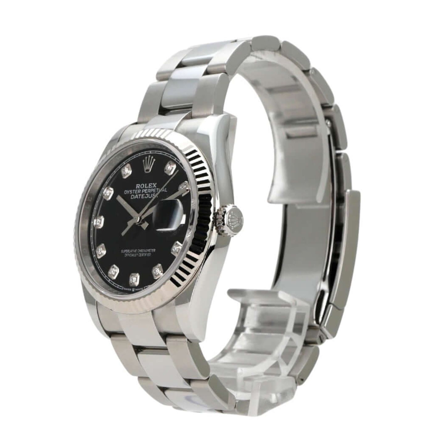 Rolex Datejust 36 126234 (2023) - Zwart wijzerplaat 36mm Staal (3/8)