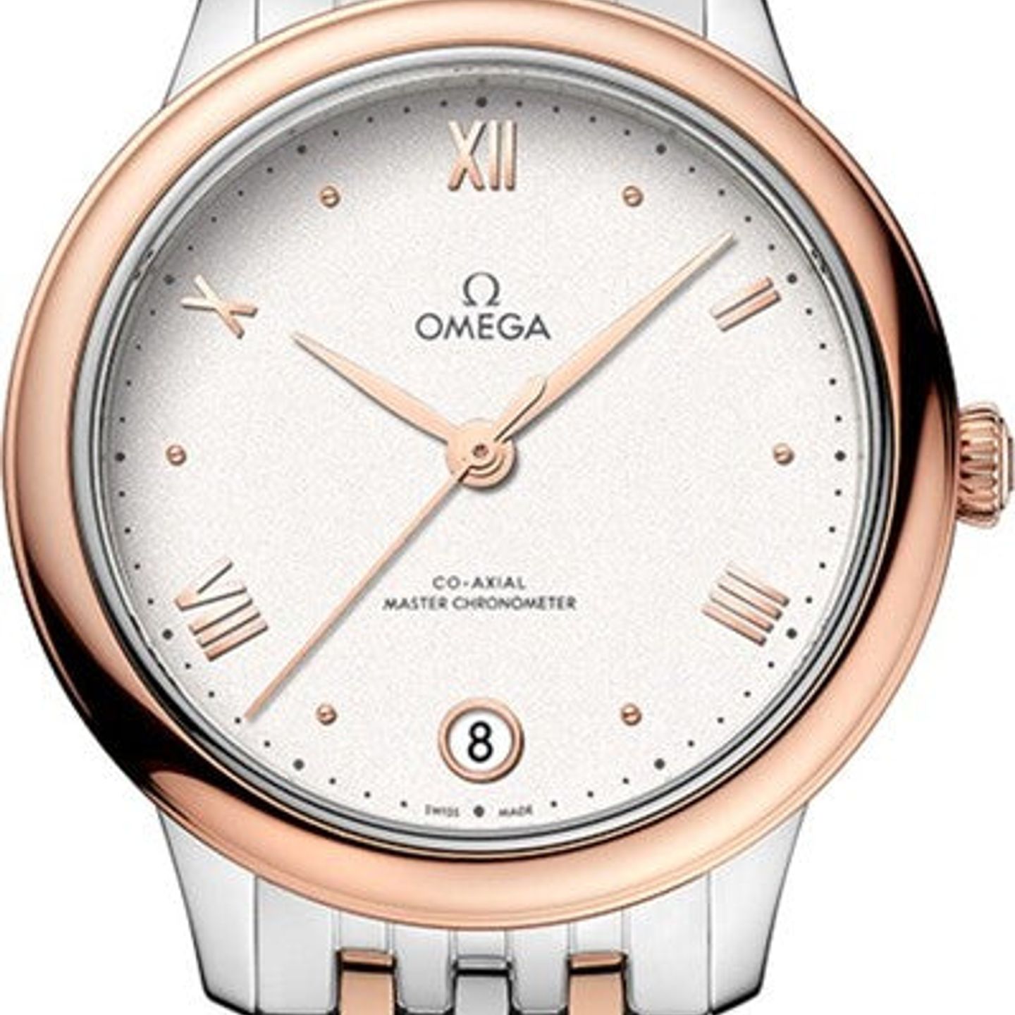 Omega De Ville 434.20.34.20.02.001 (2026) - White dial 34 mm Gold/Steel case (1/1)