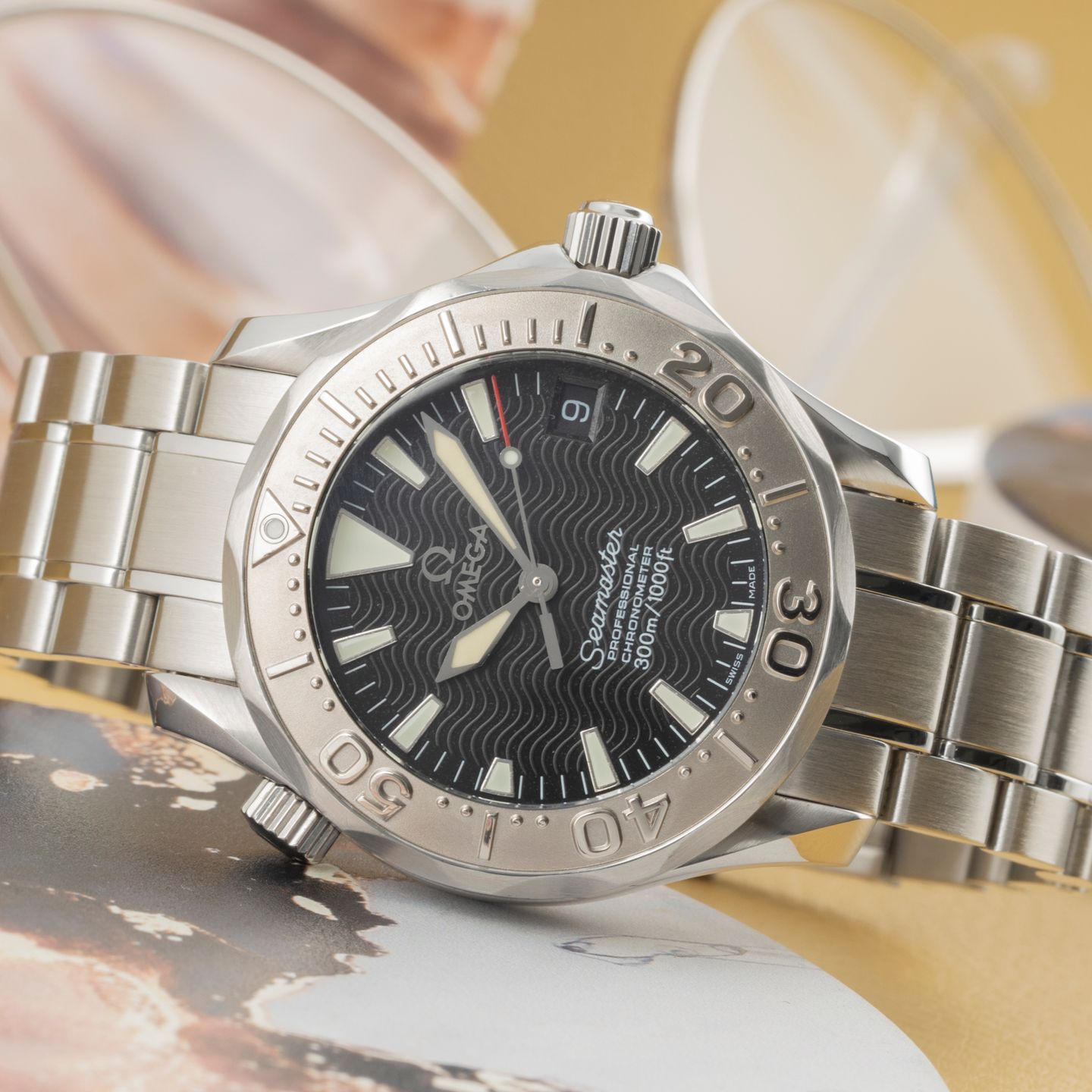 Omega Seamaster Diver 300 M 2236.50.00 (2006) - Zwart wijzerplaat 35mm Staal (2/8)