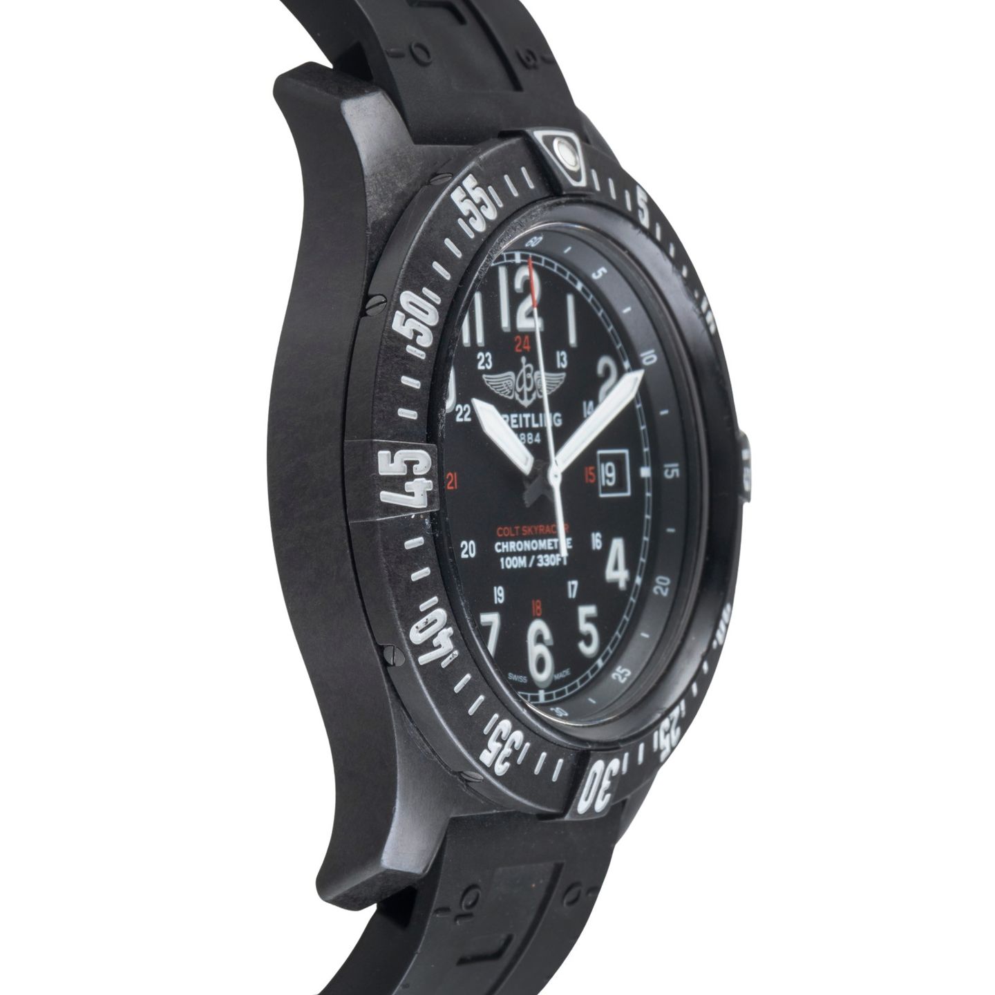 Breitling Colt X74320 (Unknown (random serial)) - Black dial 45 mm Plastic case (7/8)
