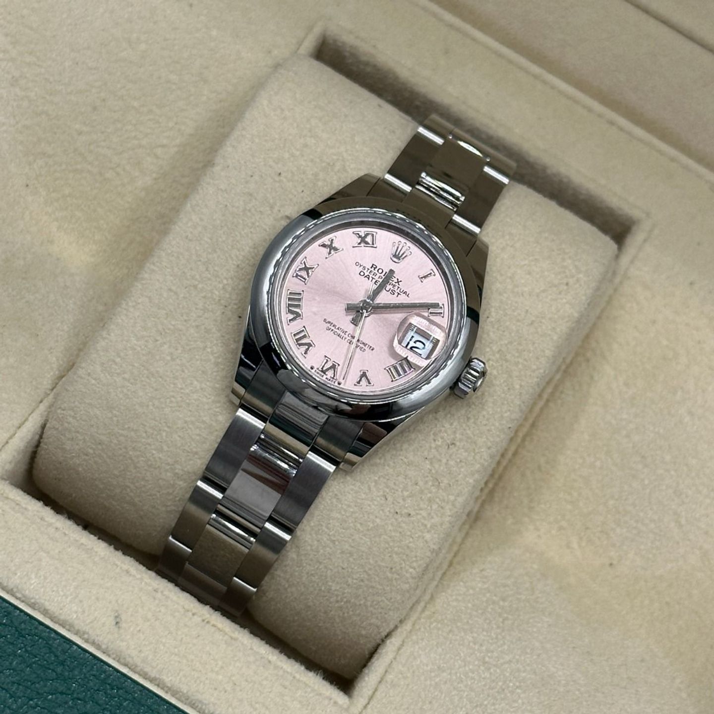 Rolex Lady-Datejust 279160 (2024) - Pink dial 28 mm Steel case (8/8)