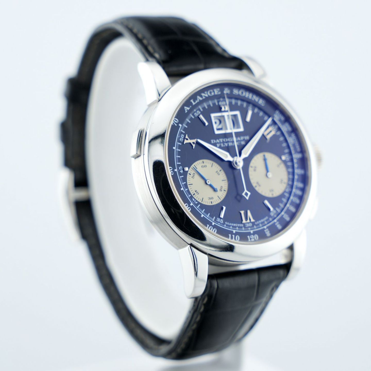 A. Lange & Söhne Datograph 403.035 (Onbekend (willekeurig serienummer)) - Zwart wijzerplaat 39mm Platina (8/8)