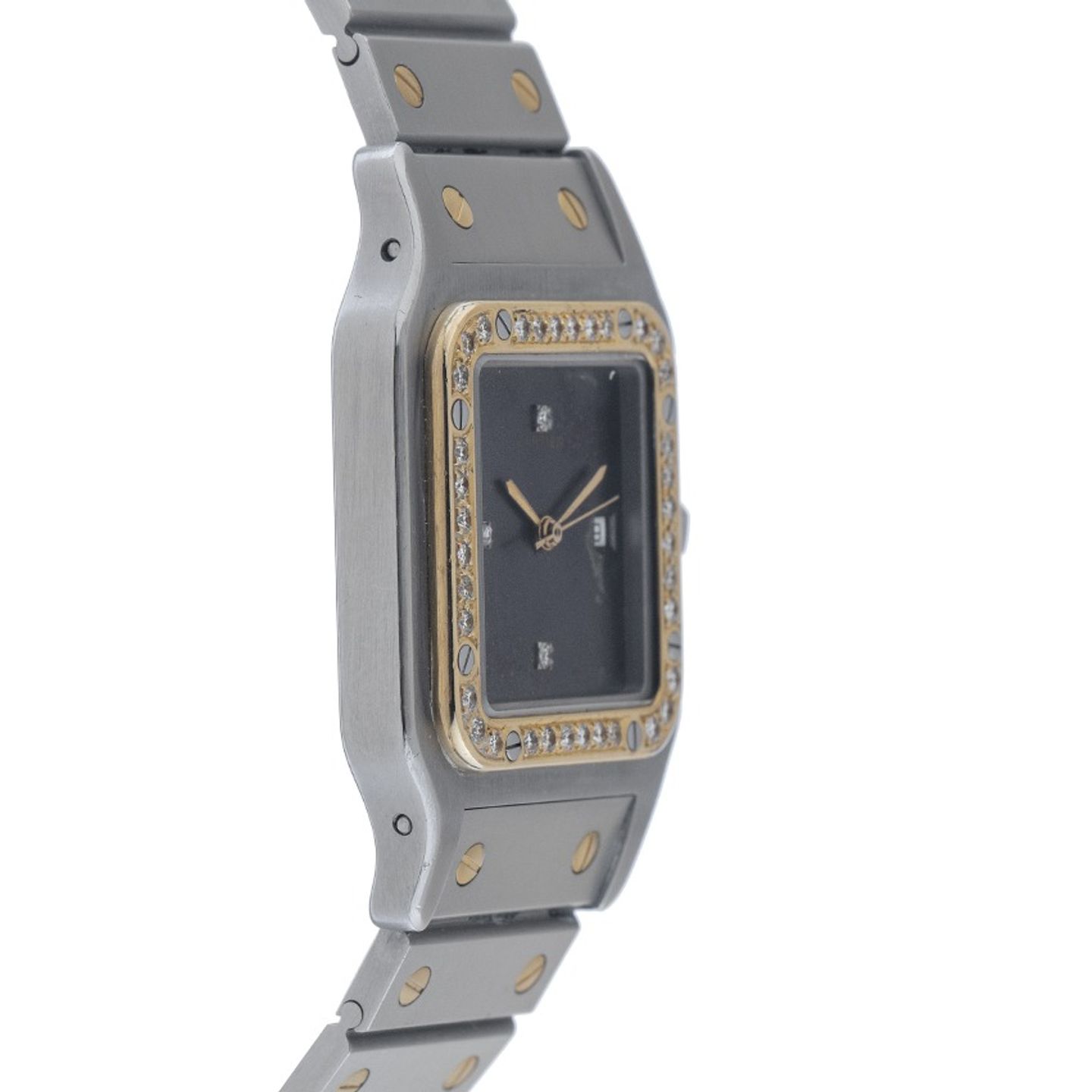 Cartier Santos 2961 (1987) - Wit wijzerplaat 29mm Goud/Staal (5/7)
