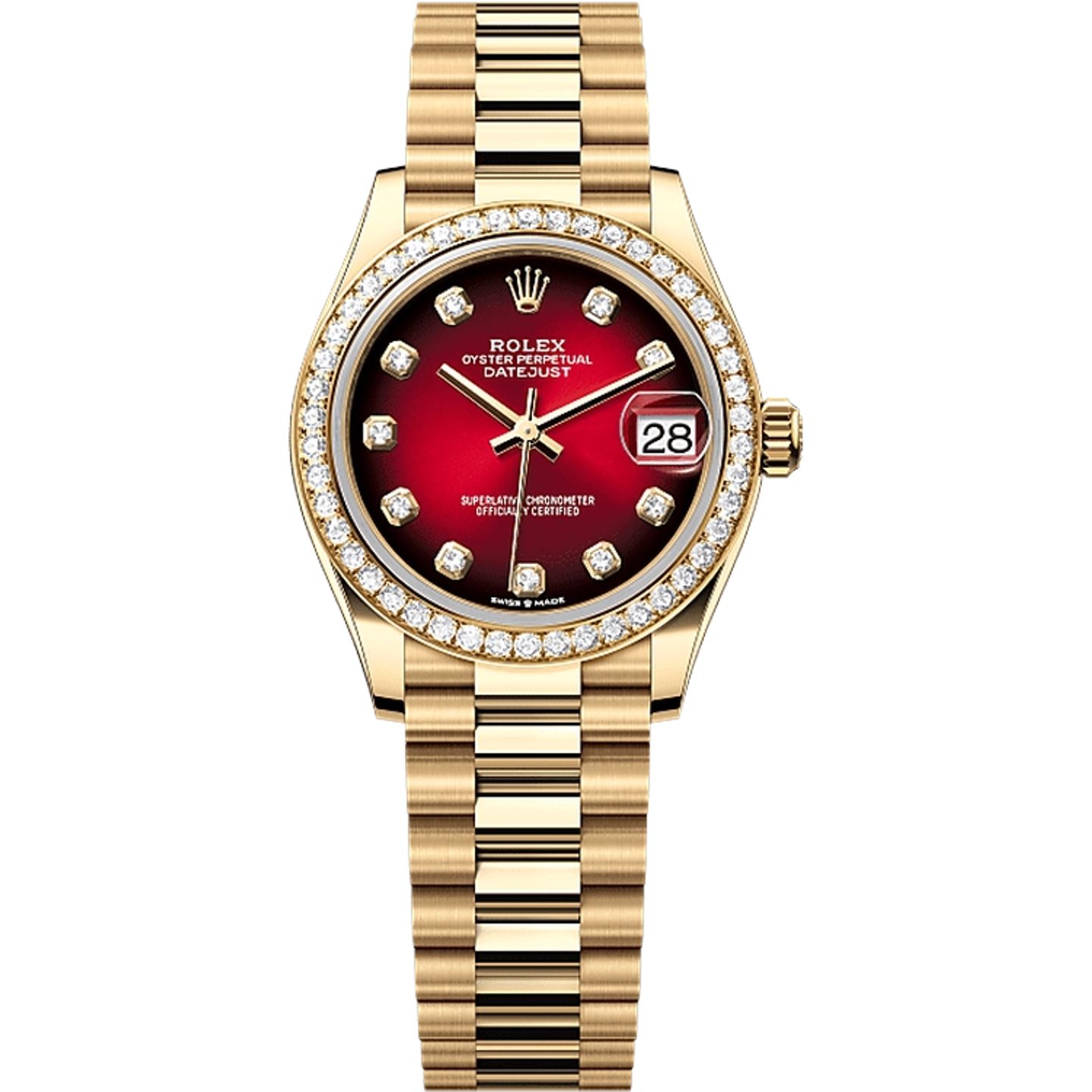 Rolex Datejust 31 278288RBR (2025) - Rood wijzerplaat 31mm Geelgoud (1/1)