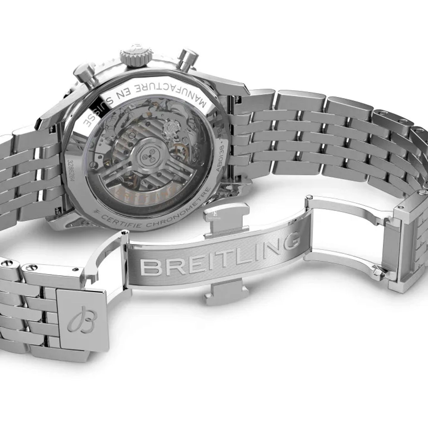 Breitling Navitimer 1 B01 Chronograph AB0138 (2026) - Zwart wijzerplaat 43mm Staal (4/5)