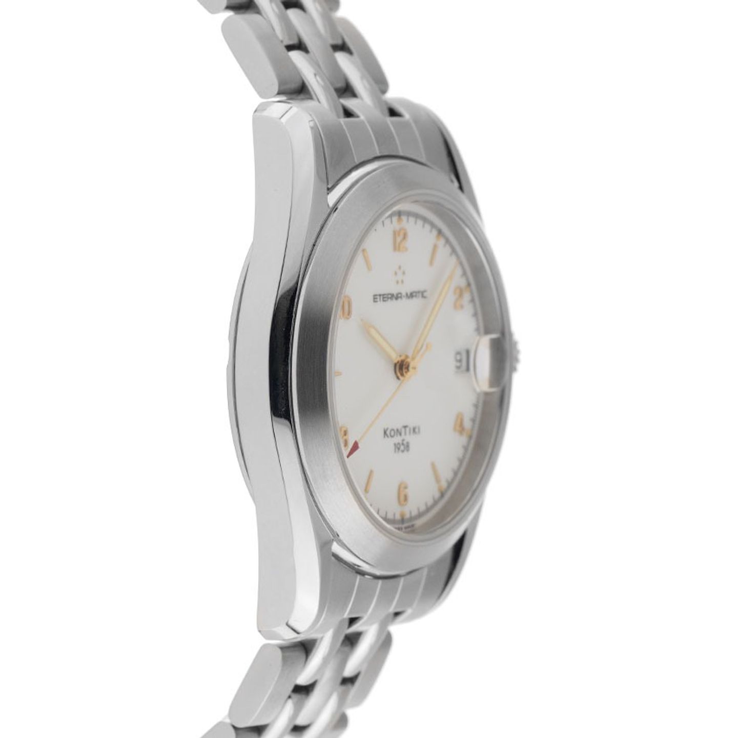 Eterna Kontiki 1571-41 (1996) - Wit wijzerplaat 37mm Staal (5/8)