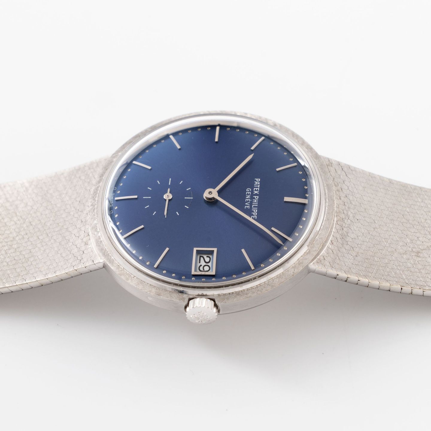 Patek Philippe Calatrava 3445/6 (1970) - Blauw wijzerplaat 35mm Witgoud (5/8)