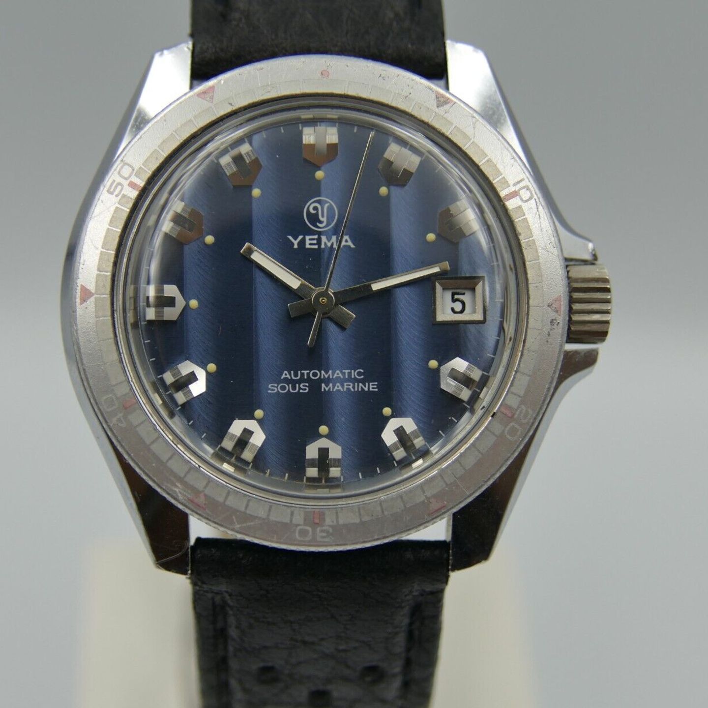 Yema Vintage Unknown (Unknown (random serial)) - Blue dial 38 mm Unknown case (9/16)