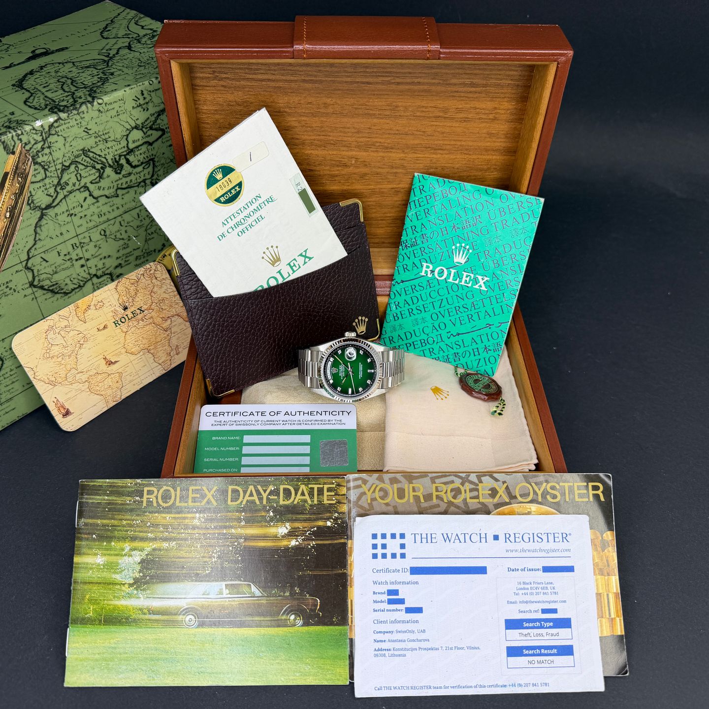 Rolex Day-Date 36 18039 (1988) - Green dial 36 mm White Gold case (3/8)