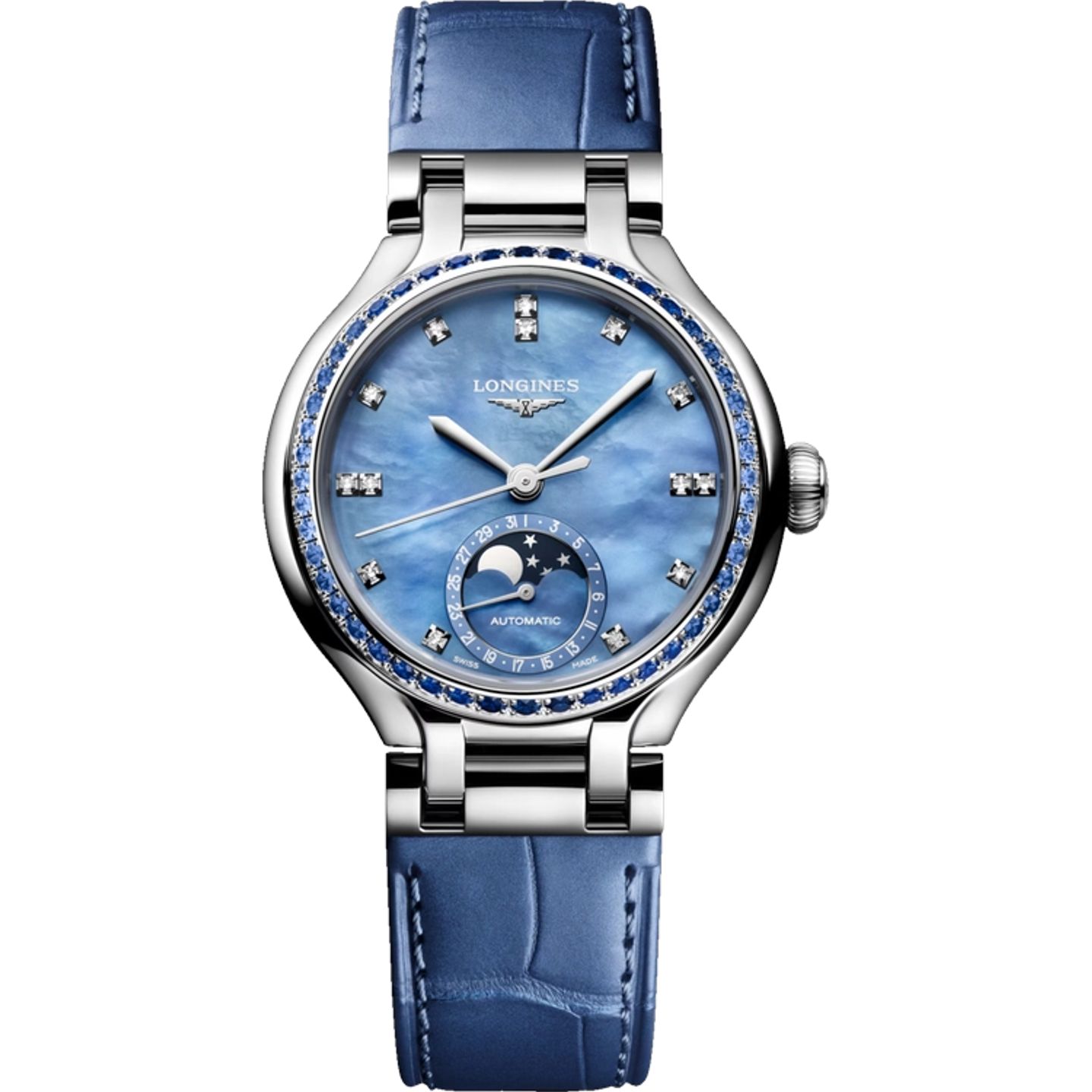 Longines PrimaLuna L8.126.0.97.2 (2026) - Blauw wijzerplaat 34mm Staal (1/1)