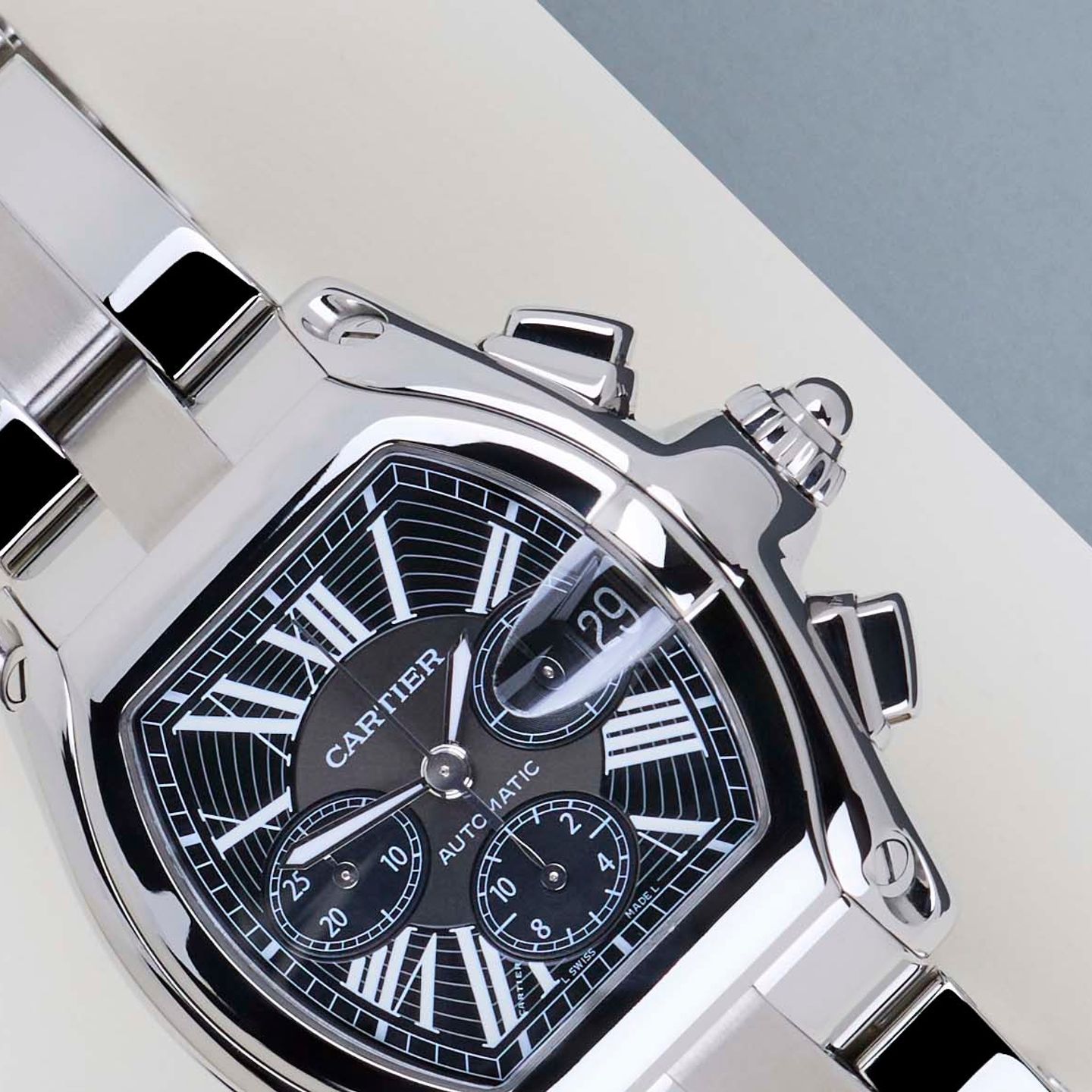 Cartier Roadster W62020X6 (2009) - 43mm Staal (3/8)