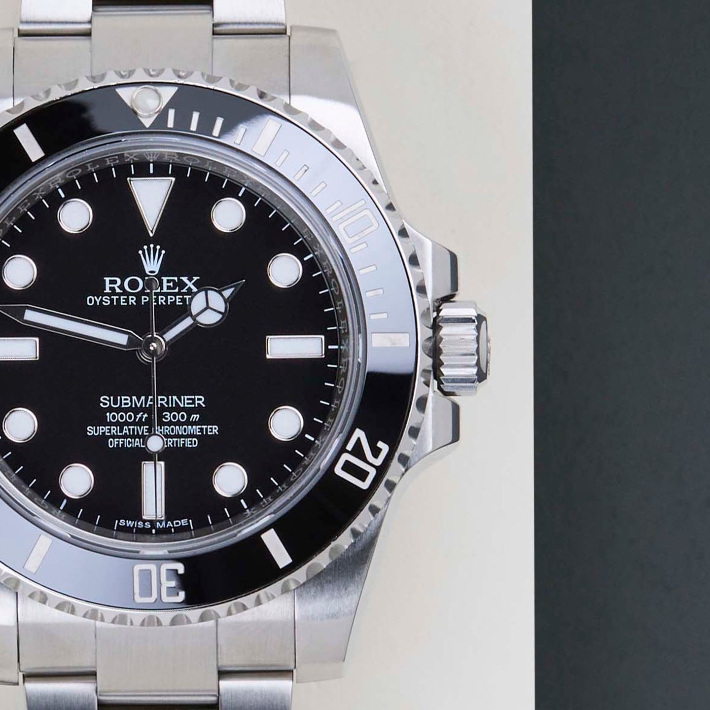 Rolex Submariner No Date 114060 (2017) - Zwart wijzerplaat 40mm Staal (5/8)