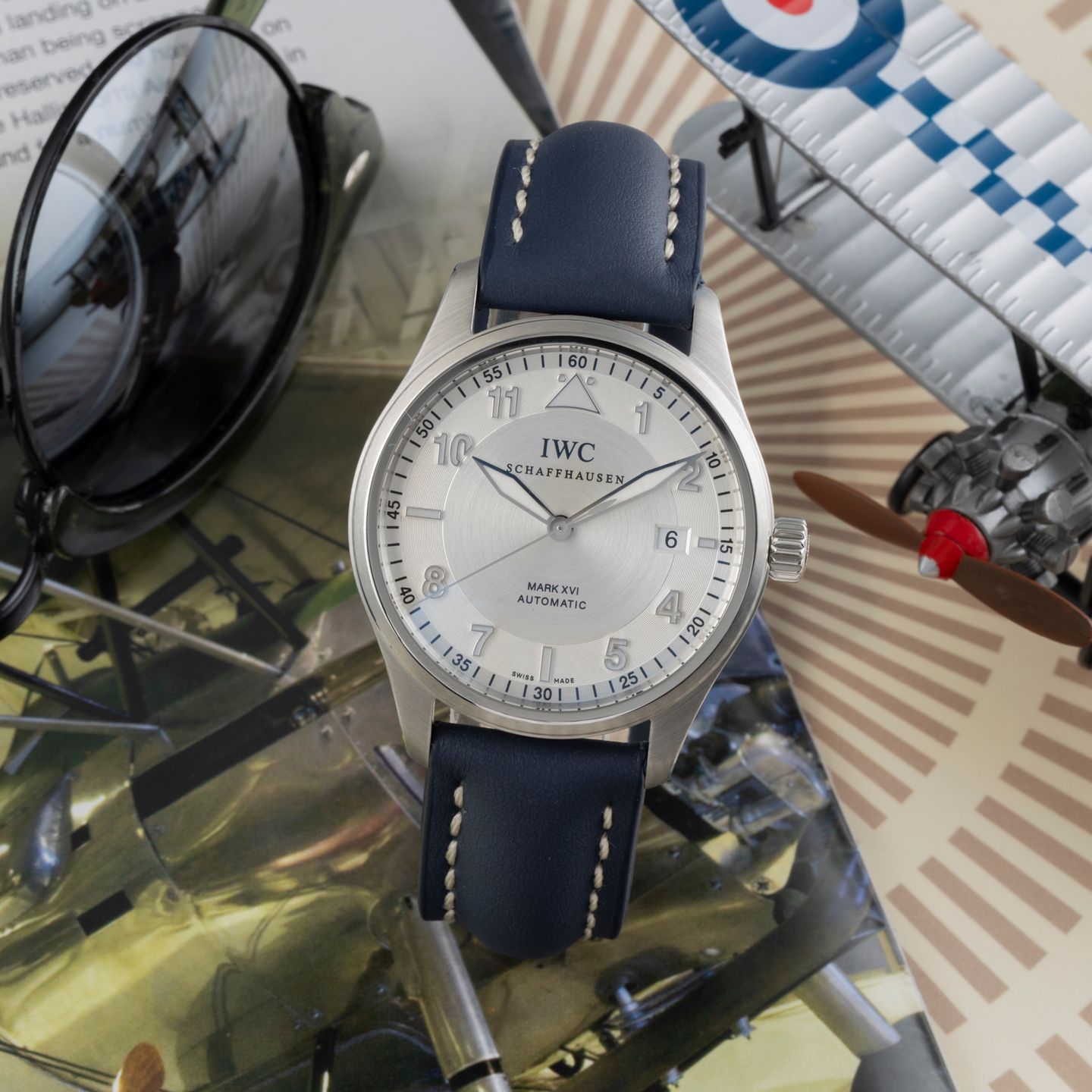 IWC Pilot Mark IW325502 (Onbekend (willekeurig serienummer)) - Zilver wijzerplaat 39mm Staal (2/8)