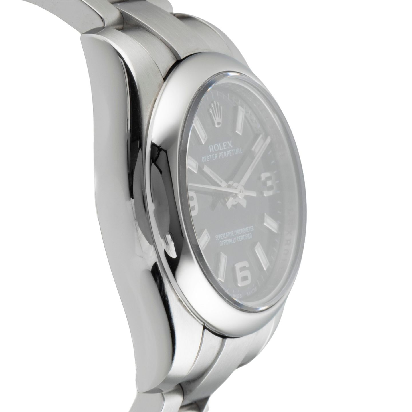 Rolex Oyster Perpetual 26 176200 (Unknown (random serial)) - Black dial 26 mm Steel case (7/8)